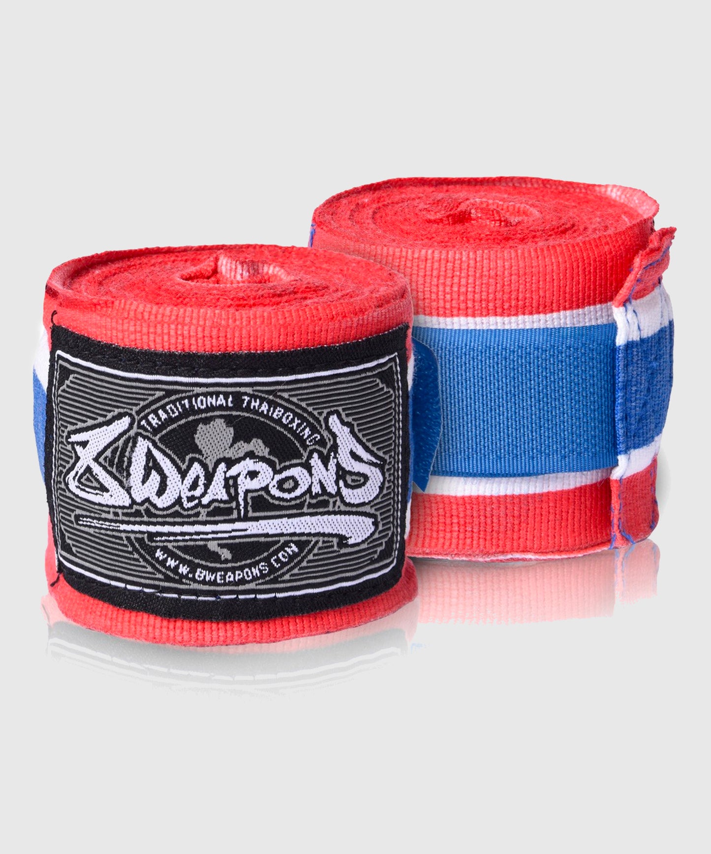 8 Weapons Vendajes de Boxeo Semielásticos – Azul/Rojo/Blanco