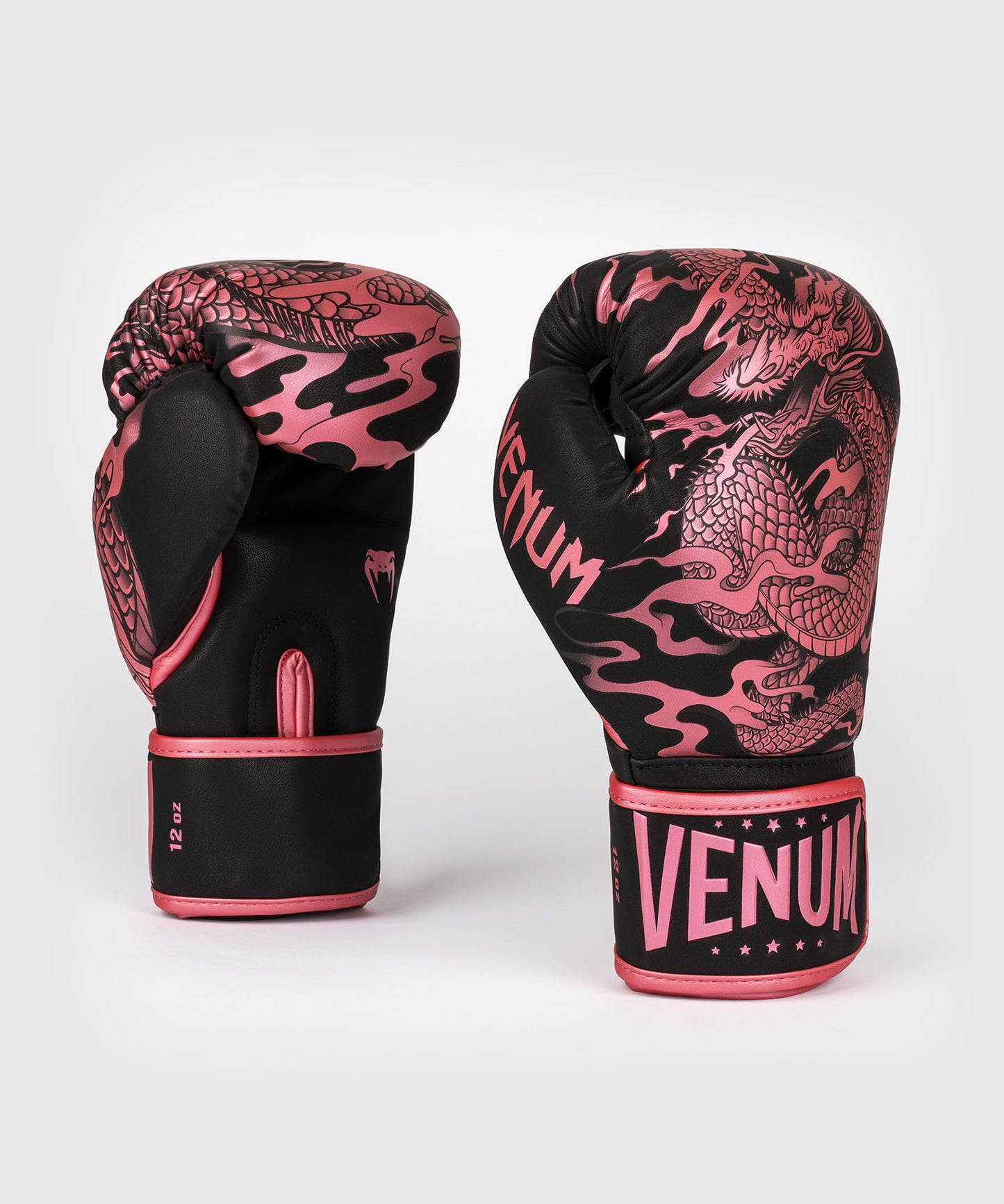 Guanti da boxe Venum Dragon's Flight - Nero / Rosa metallizzato