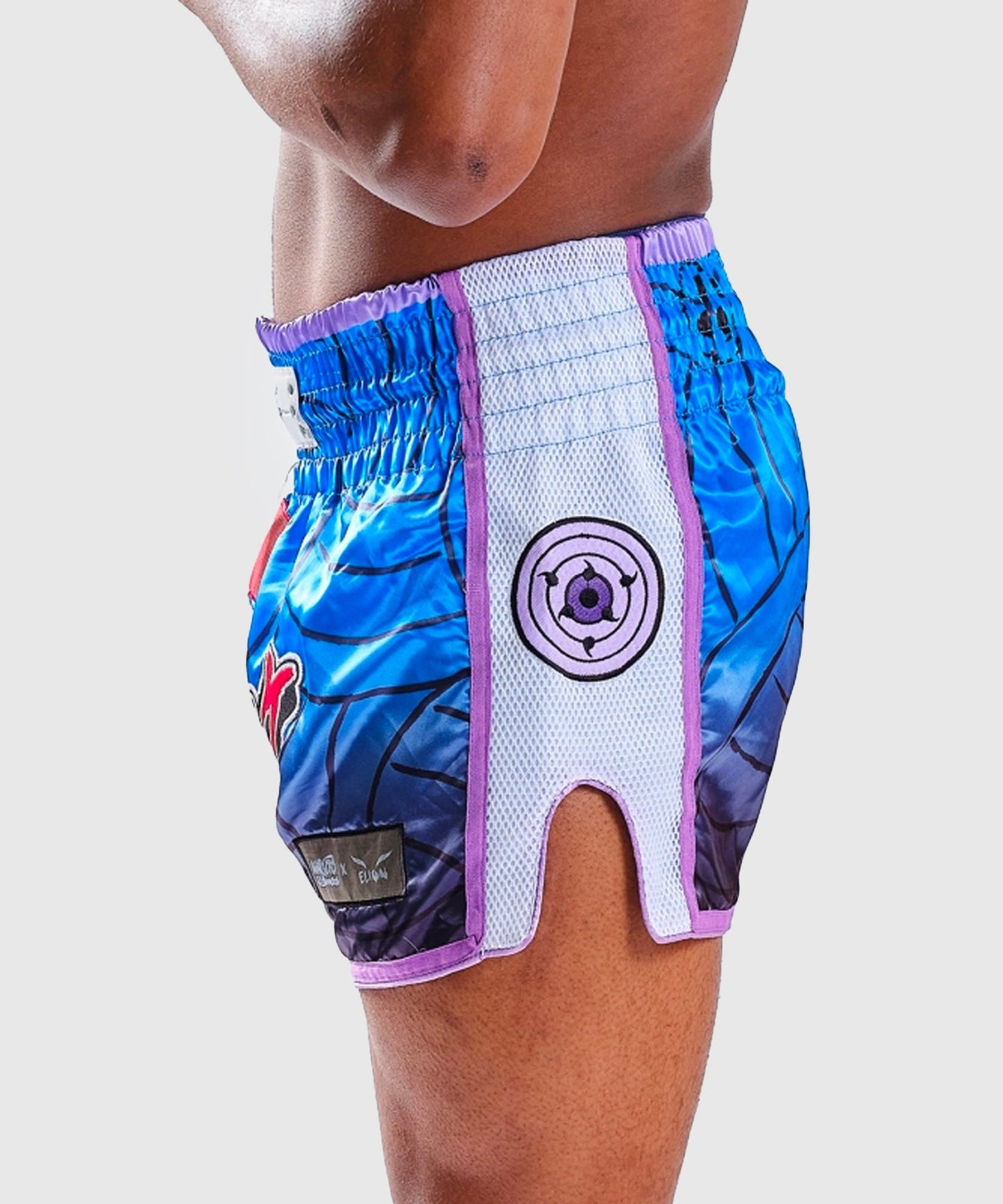 Elion X Naruto Sasuke Muay Thai Shorts - Blau