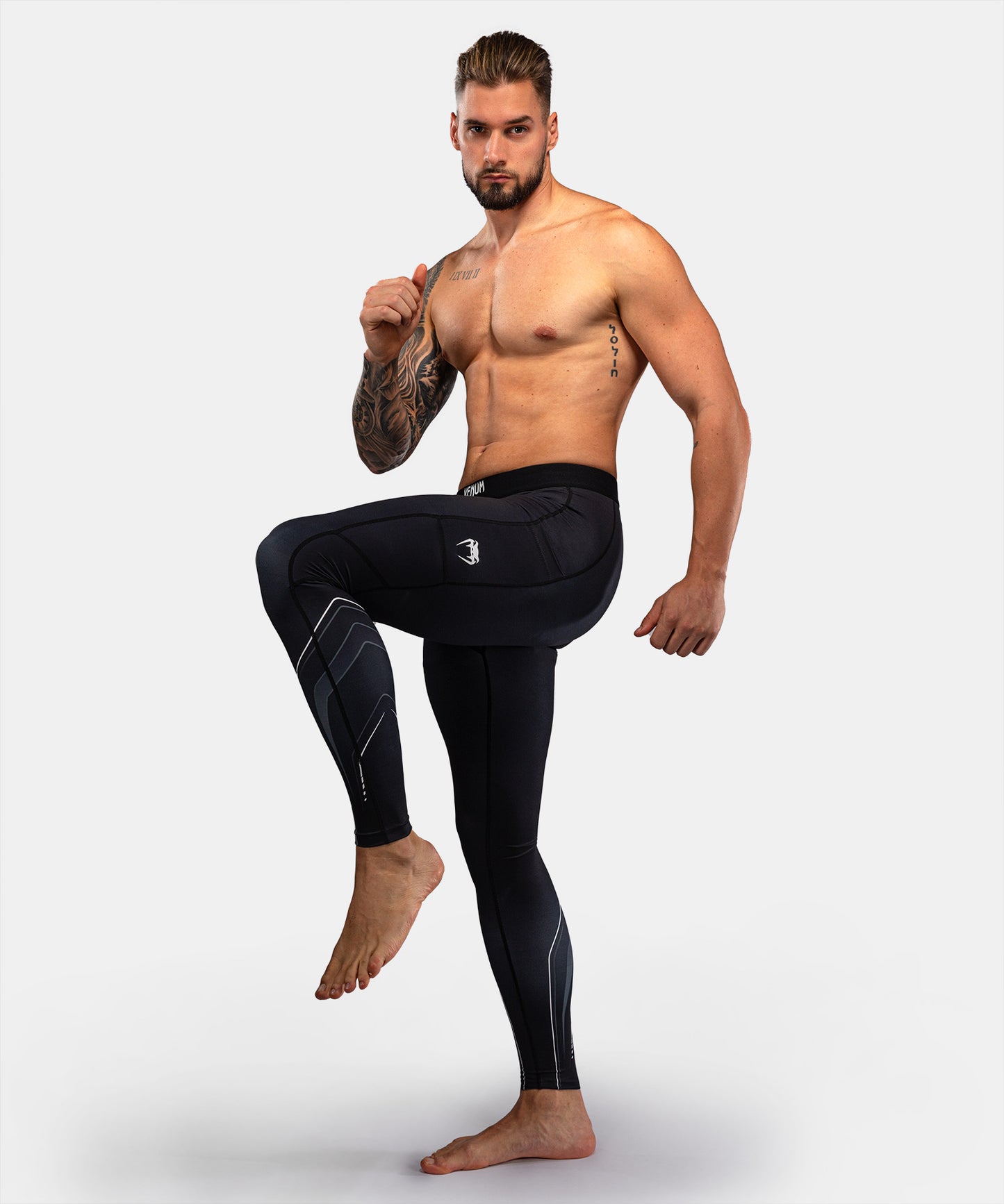 Venum Streamline Spats – Schwarz/Weiß