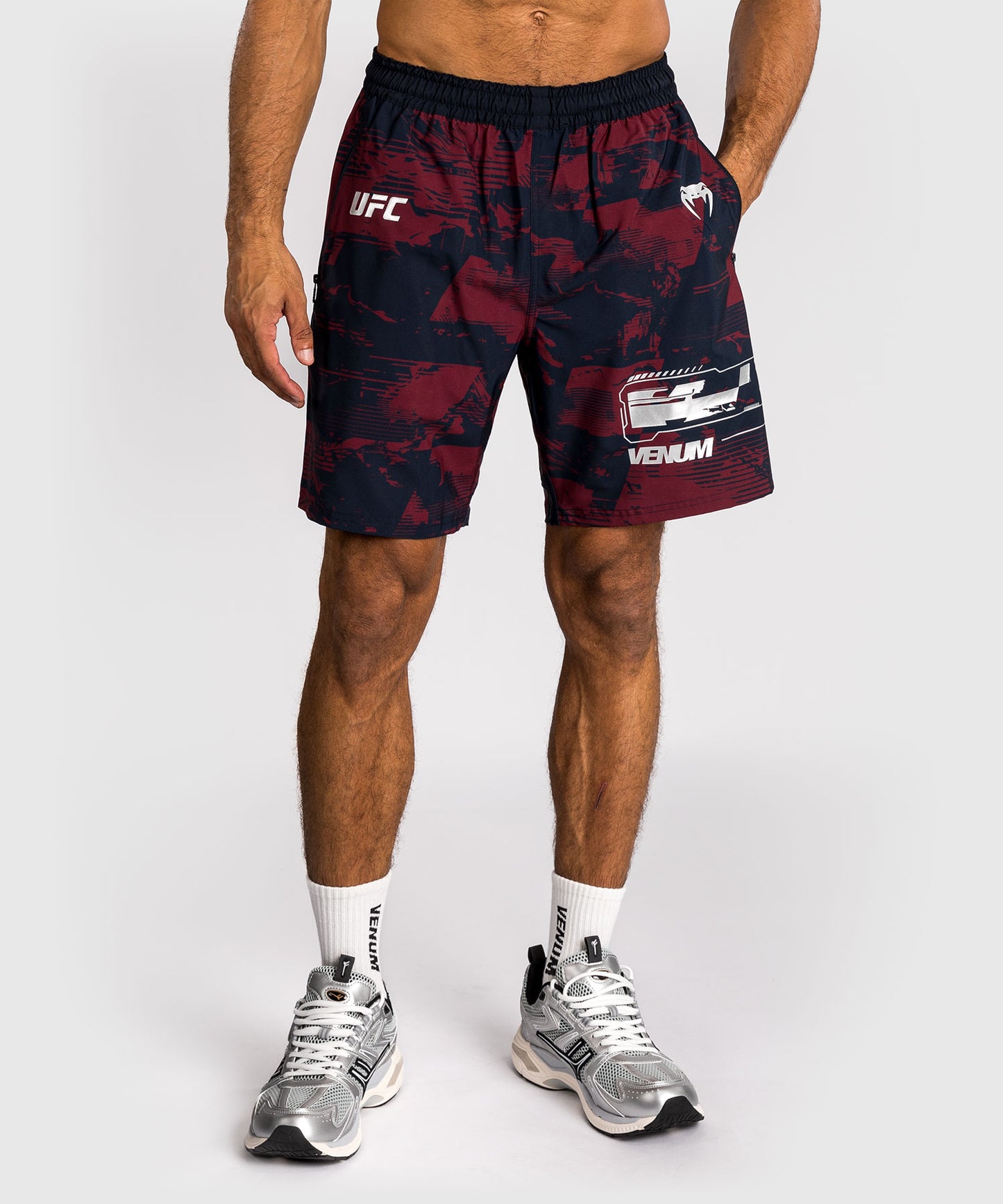 UFC Zenith by Venum Authentic Fight Week Pantaloncini Performance Uomo - Blu navy/Bordeaux/Argento