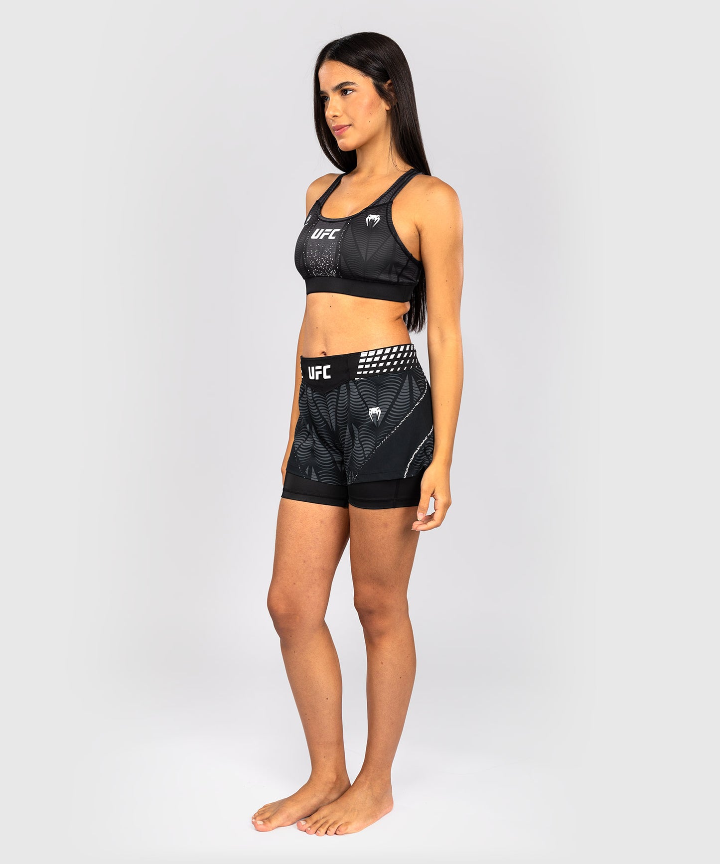 UFC Zenith by Venum Authentic Fight Night Pantaloncini da combattimento Fit corto Donna - Nero