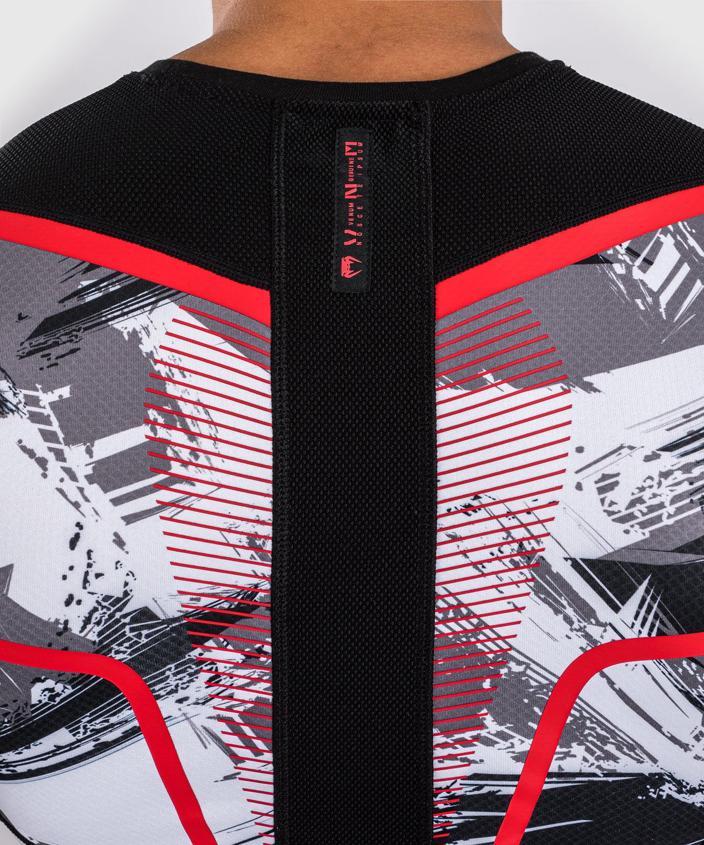 Venum Electron 3.0 Lycra Manga Corta - Gris/Rojo