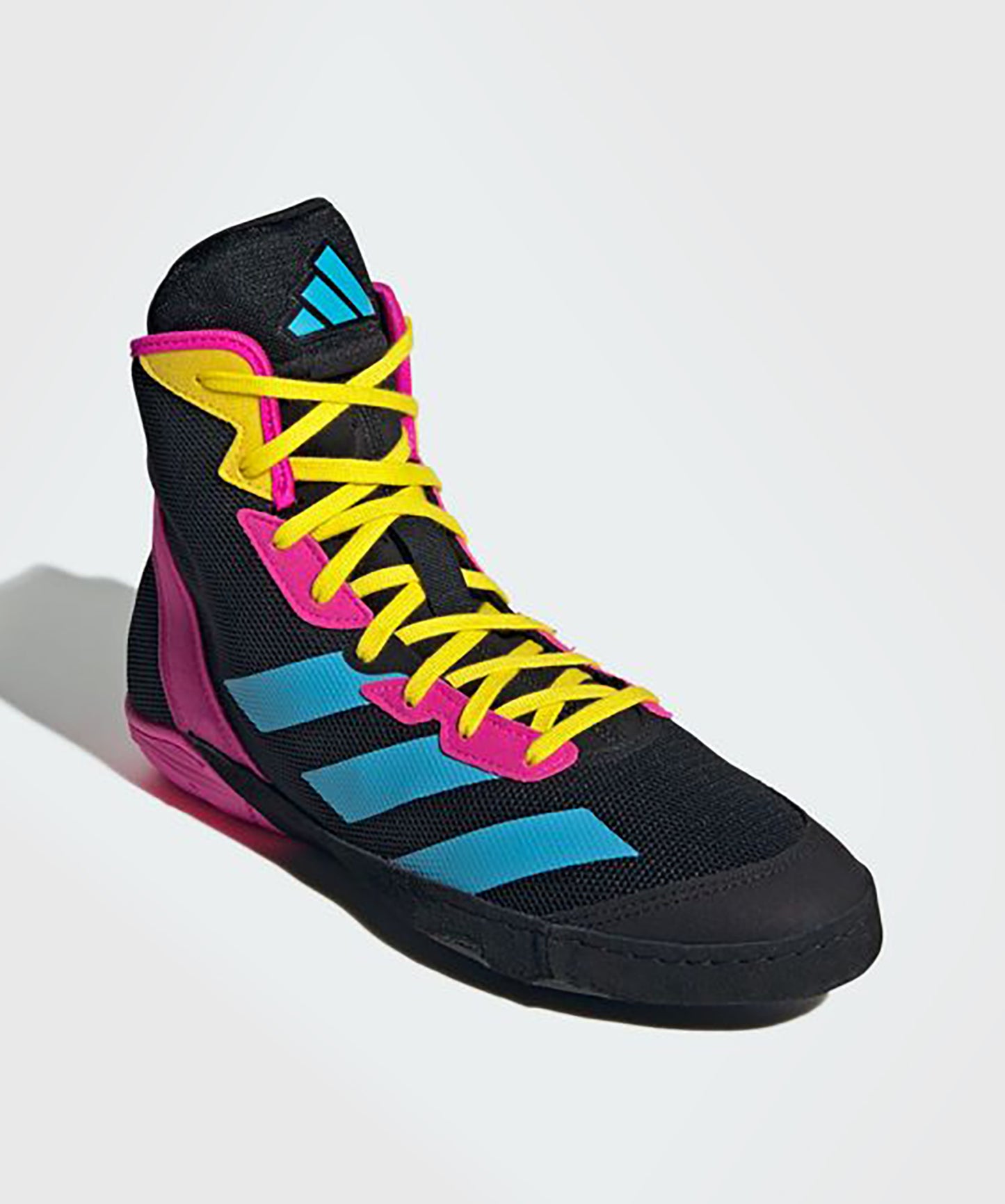 Adidas Adizero Wrestling Shoes - Black/Blue/Pink