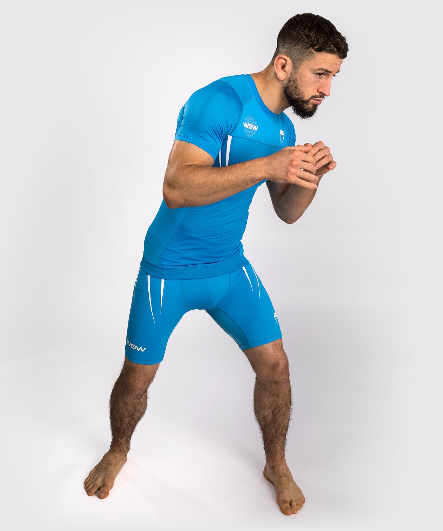 Venum x WOW FC Short Sleeve Rashguard - Pacific Blue