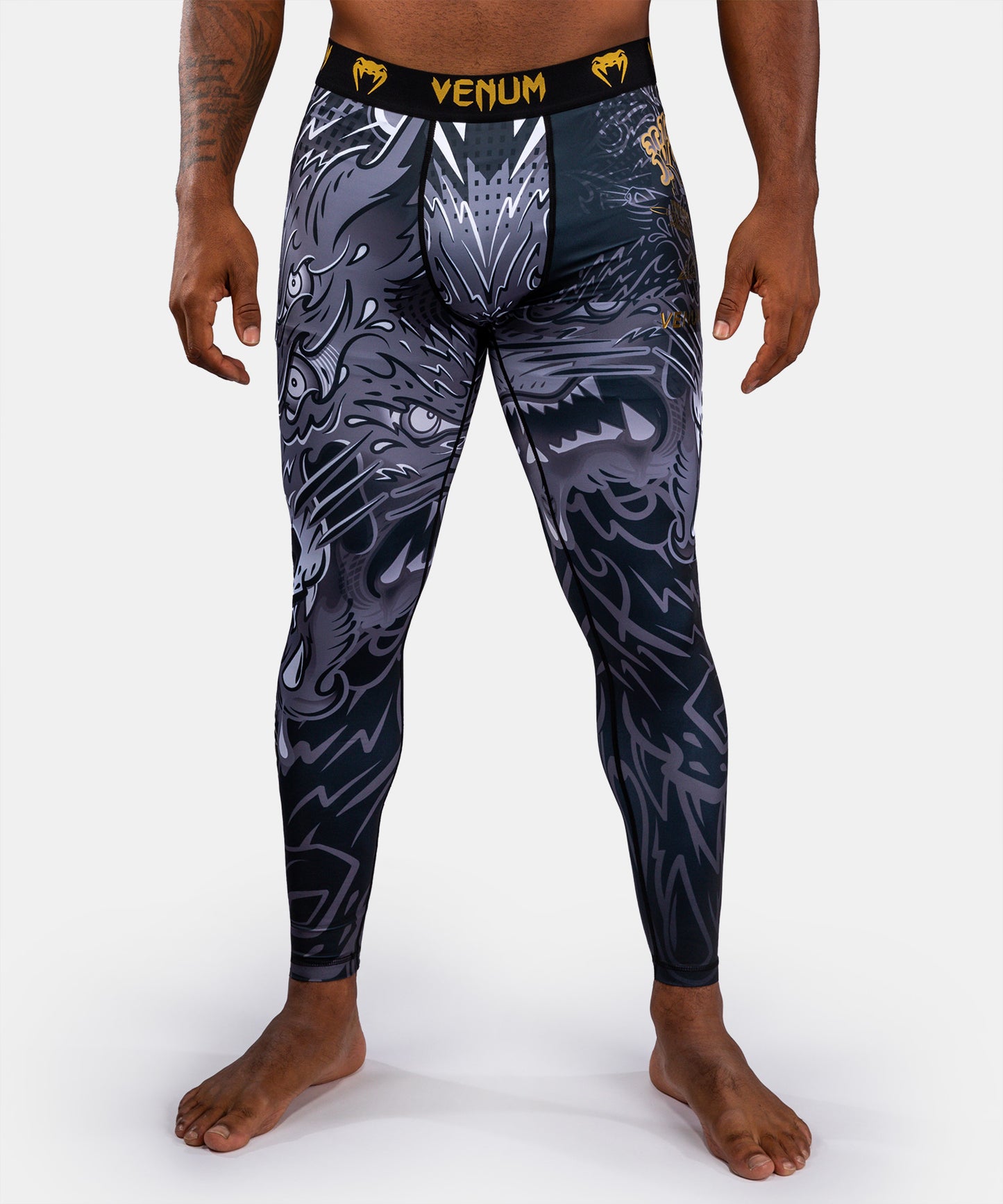 Venum Wolf Atak Spats – Schwarz/Grau