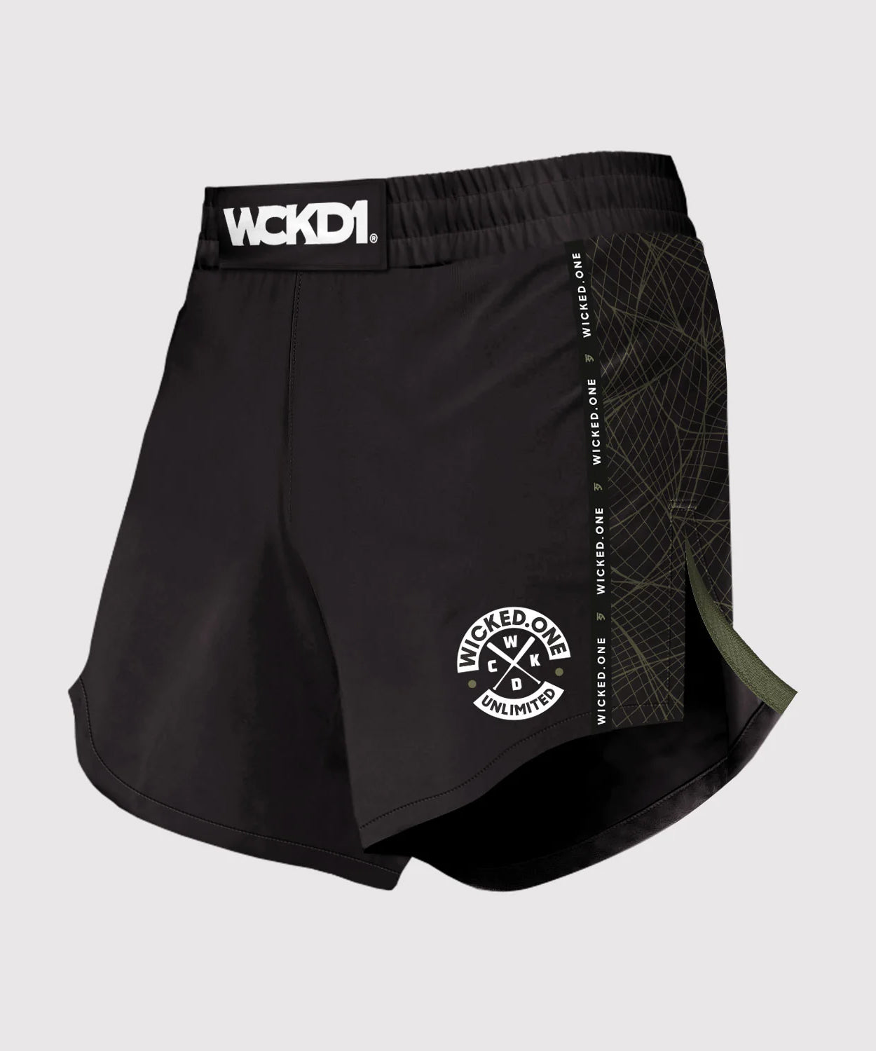 Wicked One Element Metaverse Fightshorts - Negro/Caqui