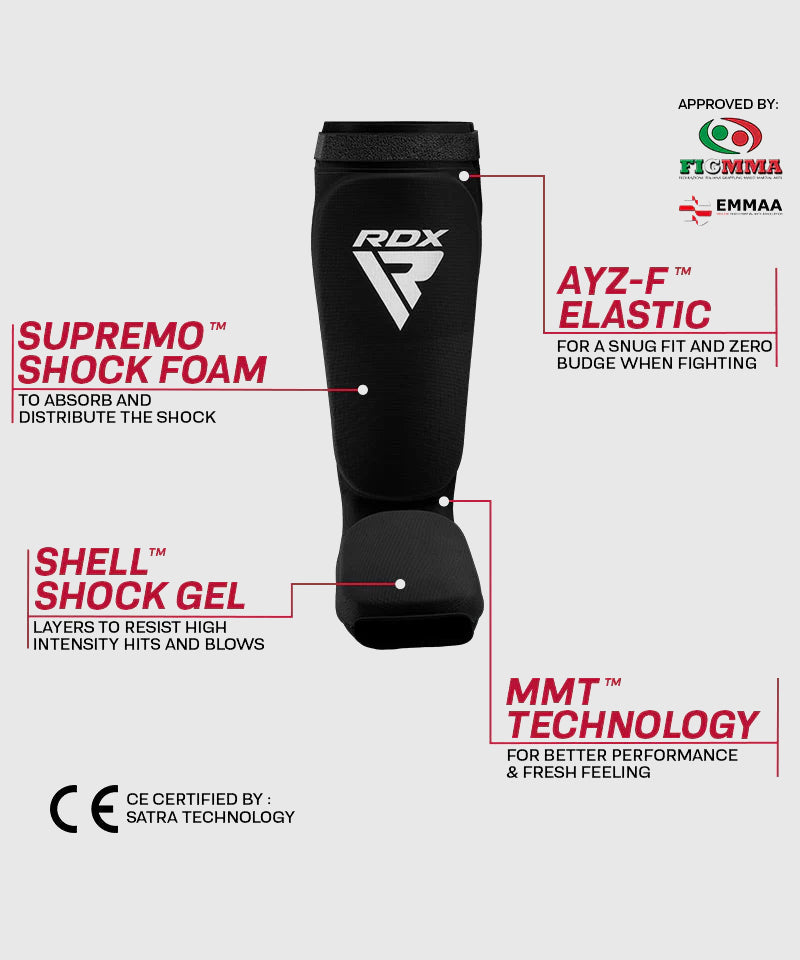 RDX Sib Shin Guards - Black/White
