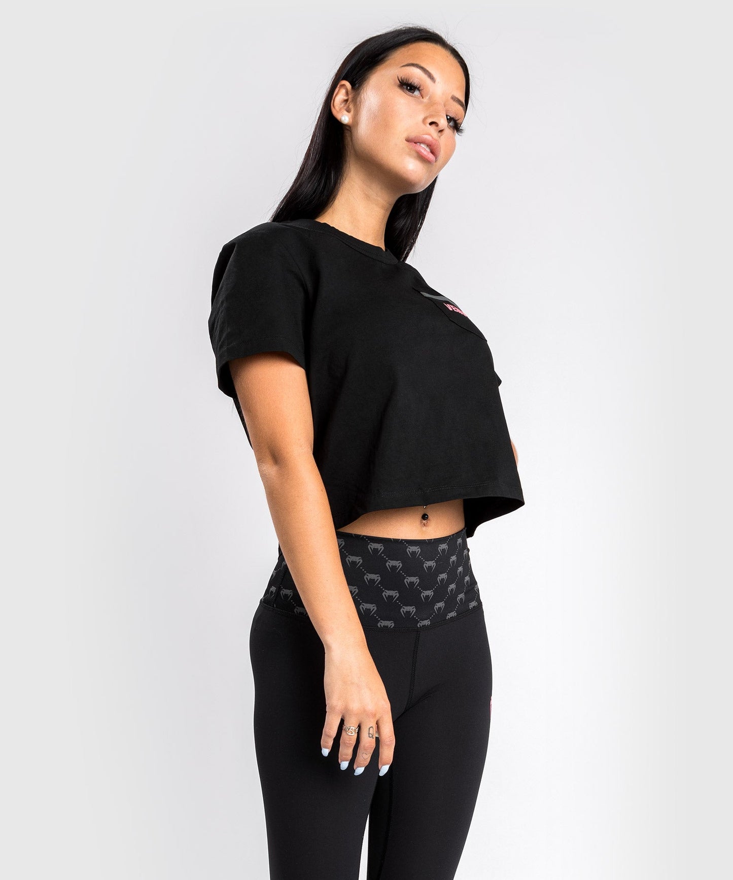 T-shirt Venum Pink Pocket- For Women - Black/Pink Gold