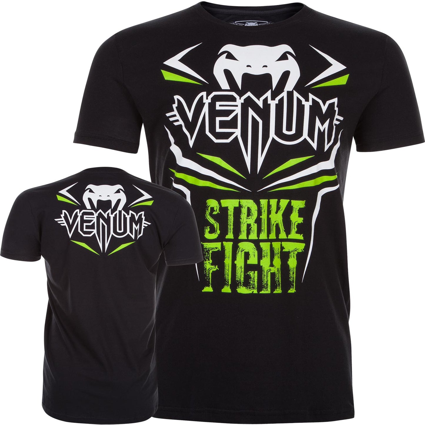 T-shirt Venum Strike Fight - Noir/Vert fluo