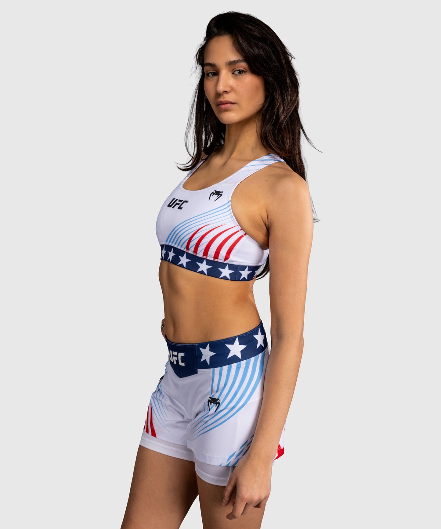 Official UFC Freedom 250 by Venum Authentic Fight Night Sport-BH für Damen - Weiß