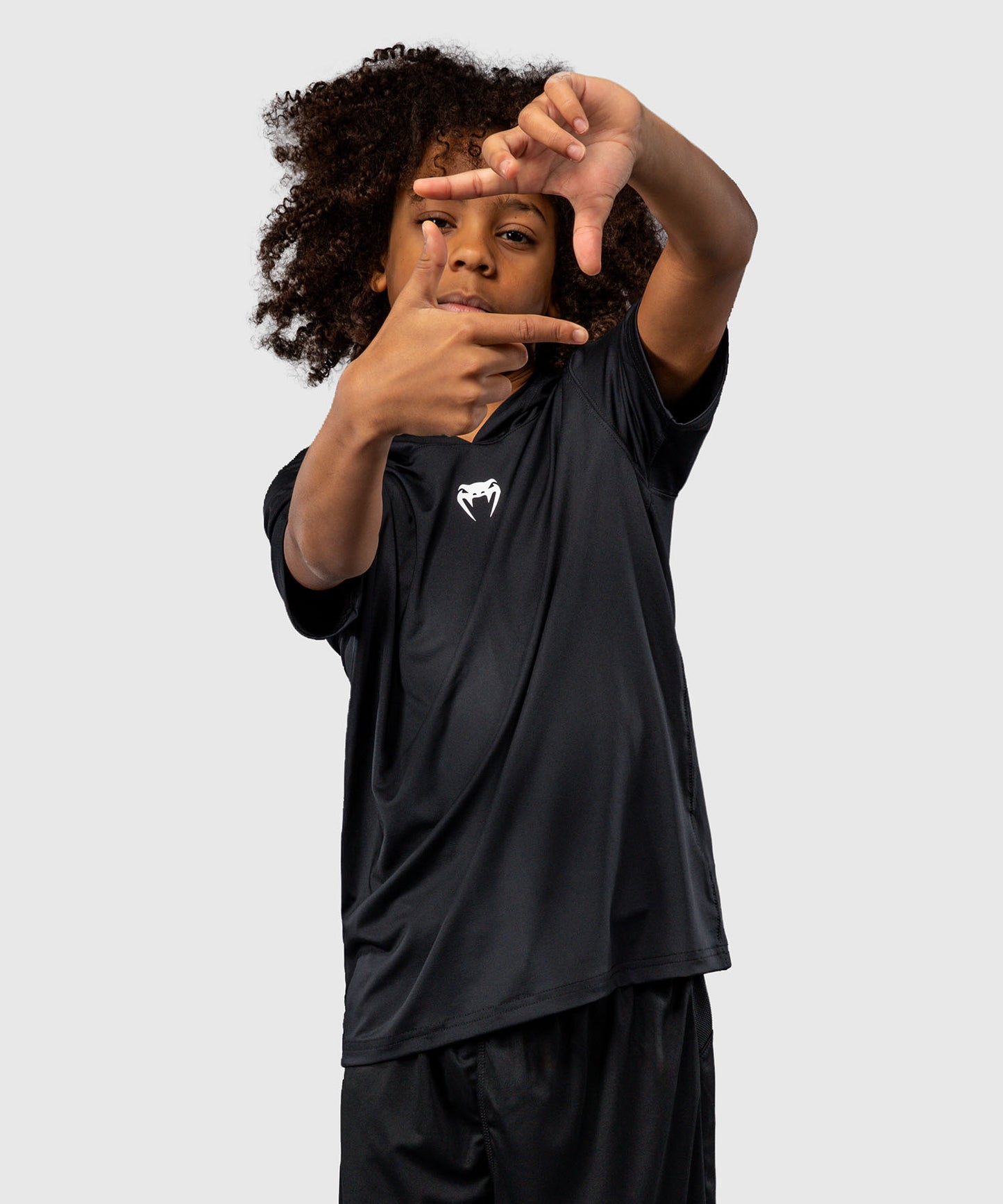 Venum Elite Kids Short Sleeve Dry-Tech Hoodie - Black