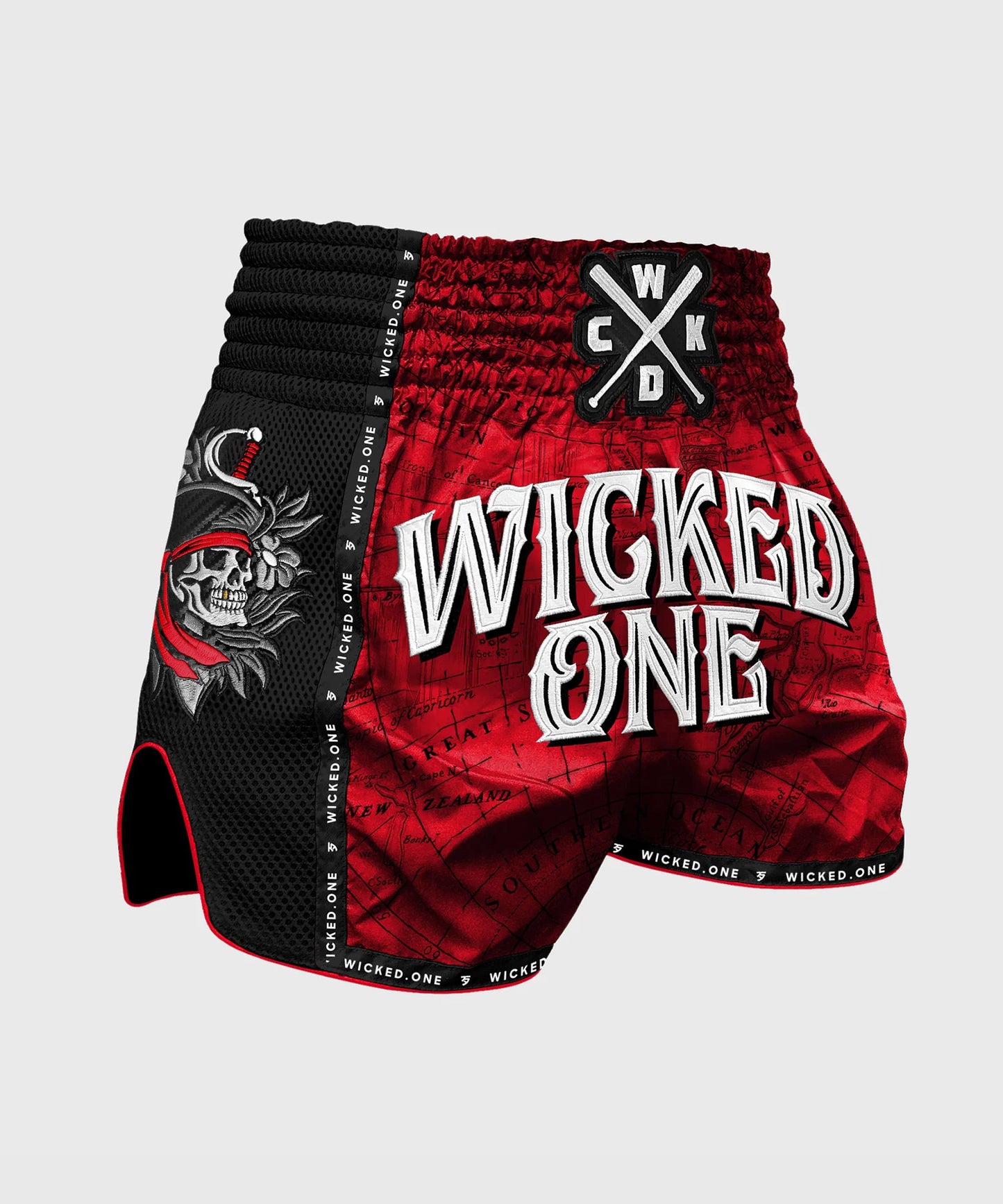 Wicked One Hacker Pantalones de Muay Thai - Rojo
