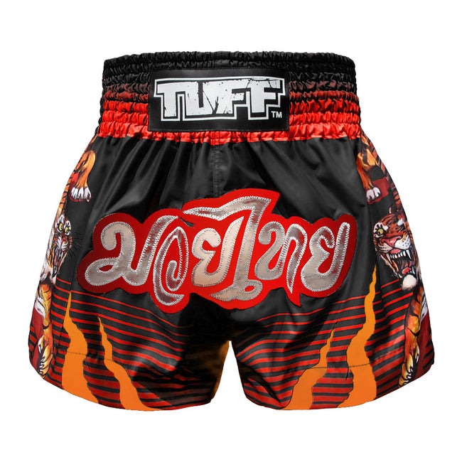 Short de Muay Thai Tuff Tiger - Noir