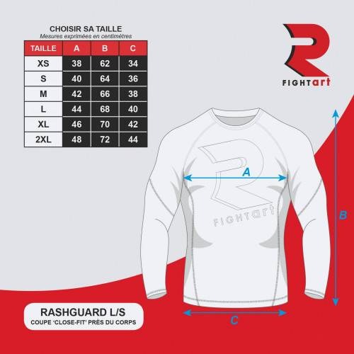 Rashguard Fight Art Gano Samouraï - Manches Longues - Blanc