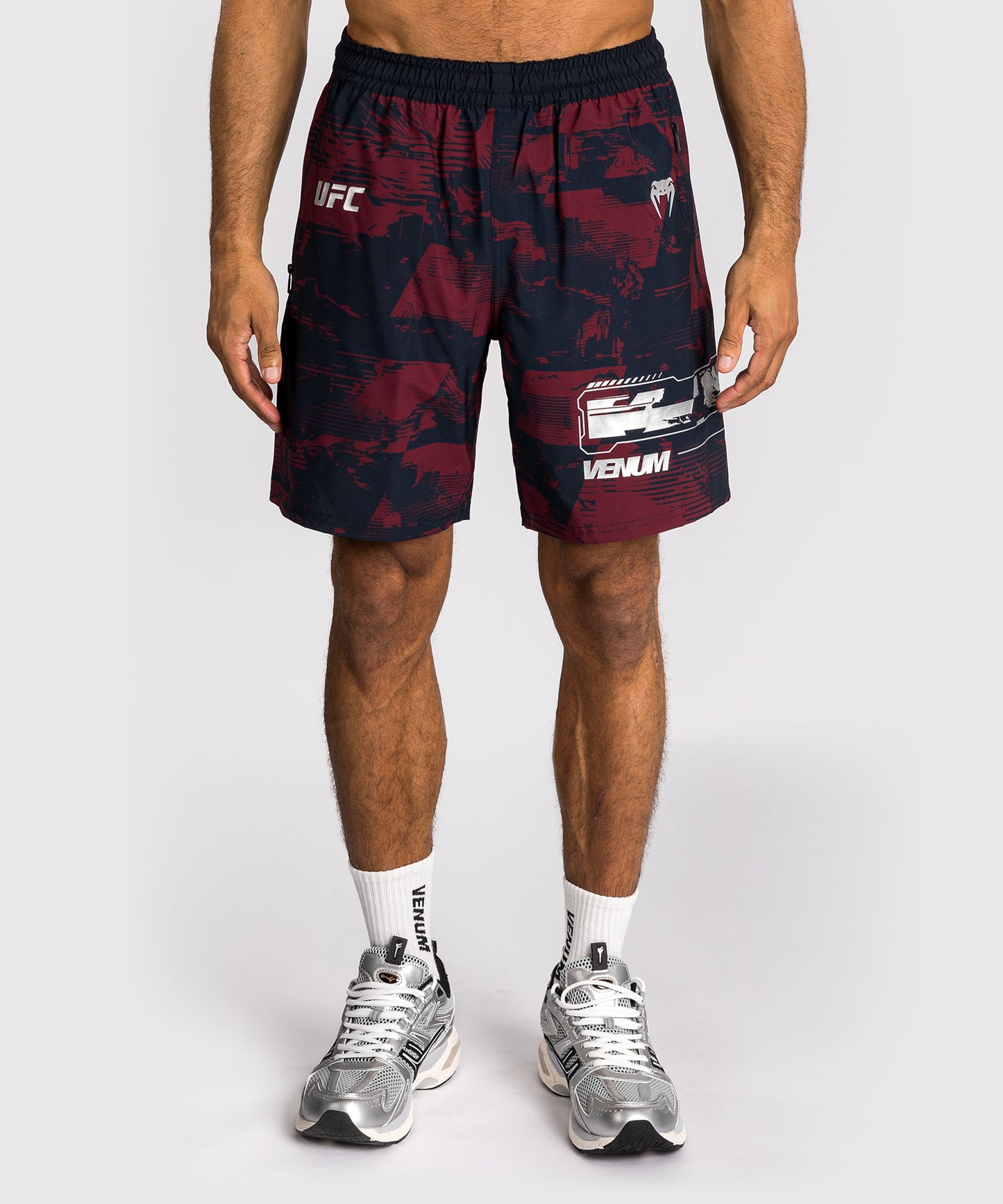 UFC Zenith by Venum Authentic Fight Week Pantaloncini Performance Uomo - Blu navy/Bordeaux/Argento