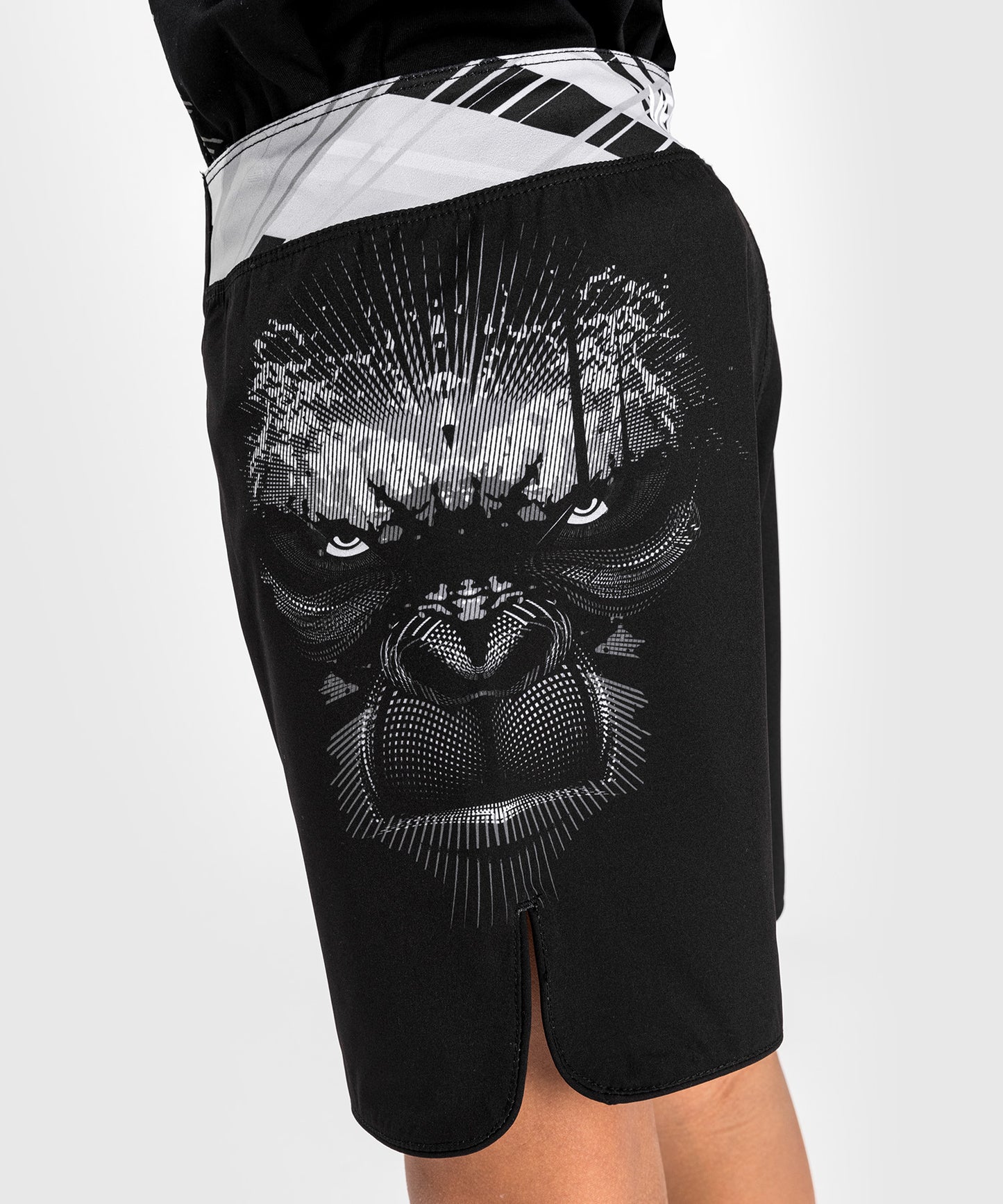 Short de combat Kids Venum Gorilla Jungle - Noir/Blanc
