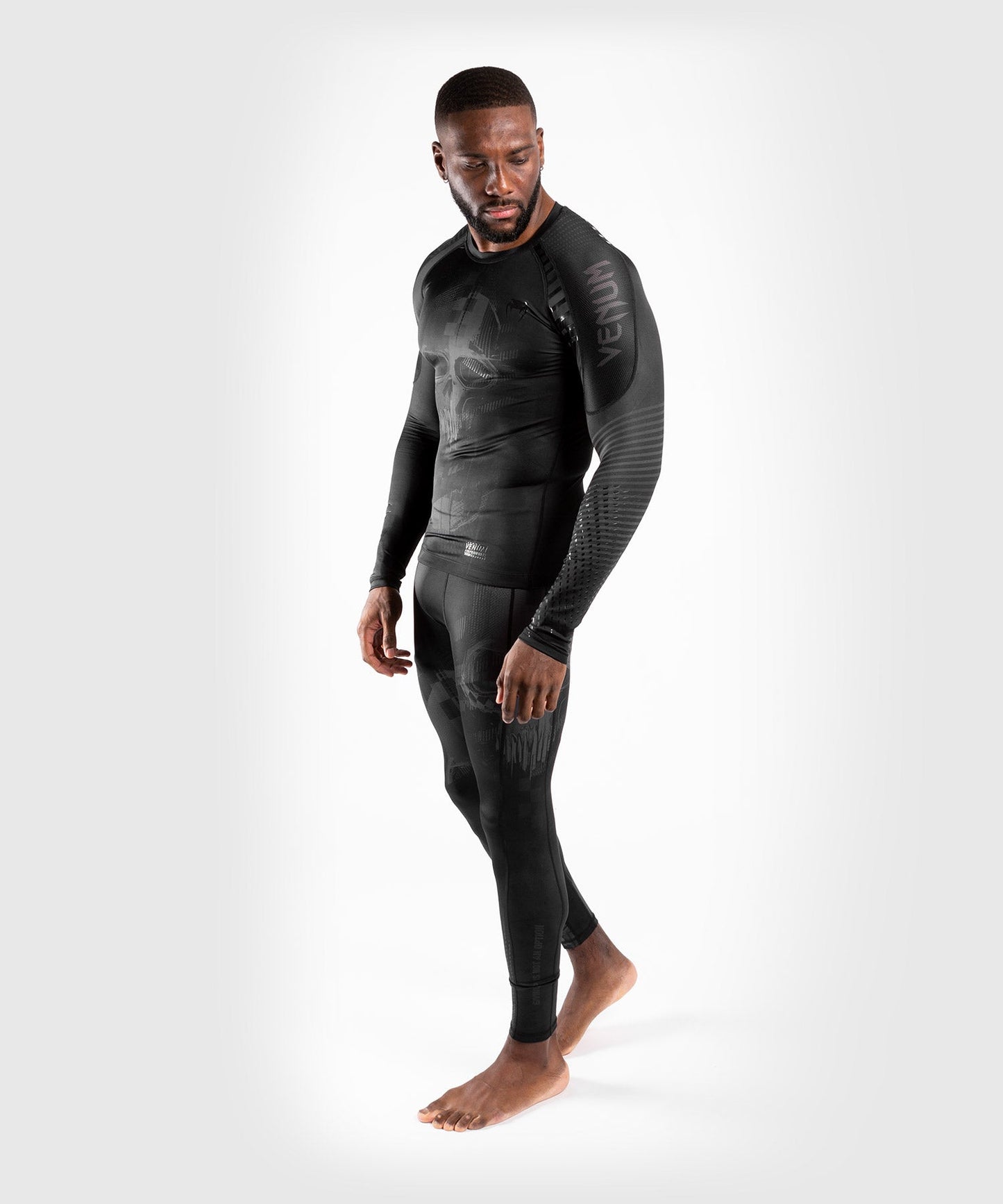 Venum Skull Compression T-Shirt - Long Sleeve - Black/Black