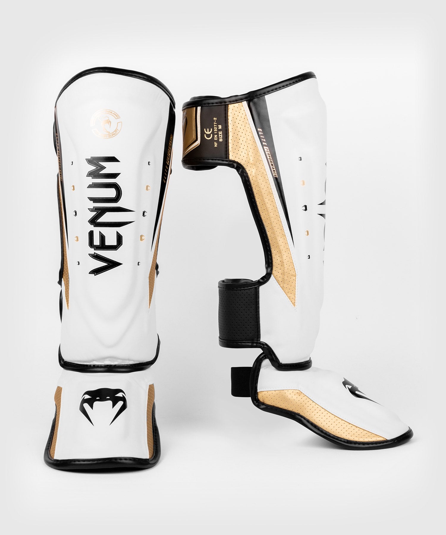 Protège-tibias KWON Evolution Blanc - Norme WTF Pour Taekwondo Et Arts Martiaux - Fermetures élastiques