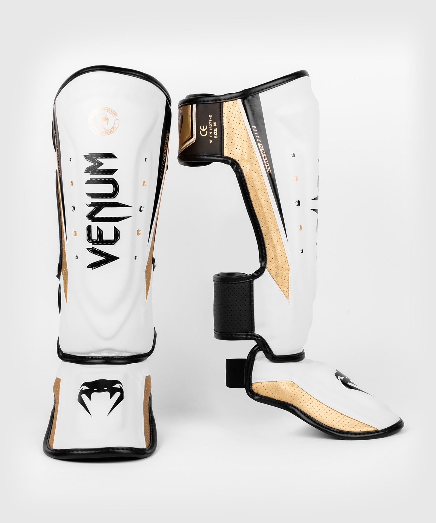 Protège-Tibias Venum Elite Evo - Blanc/Or