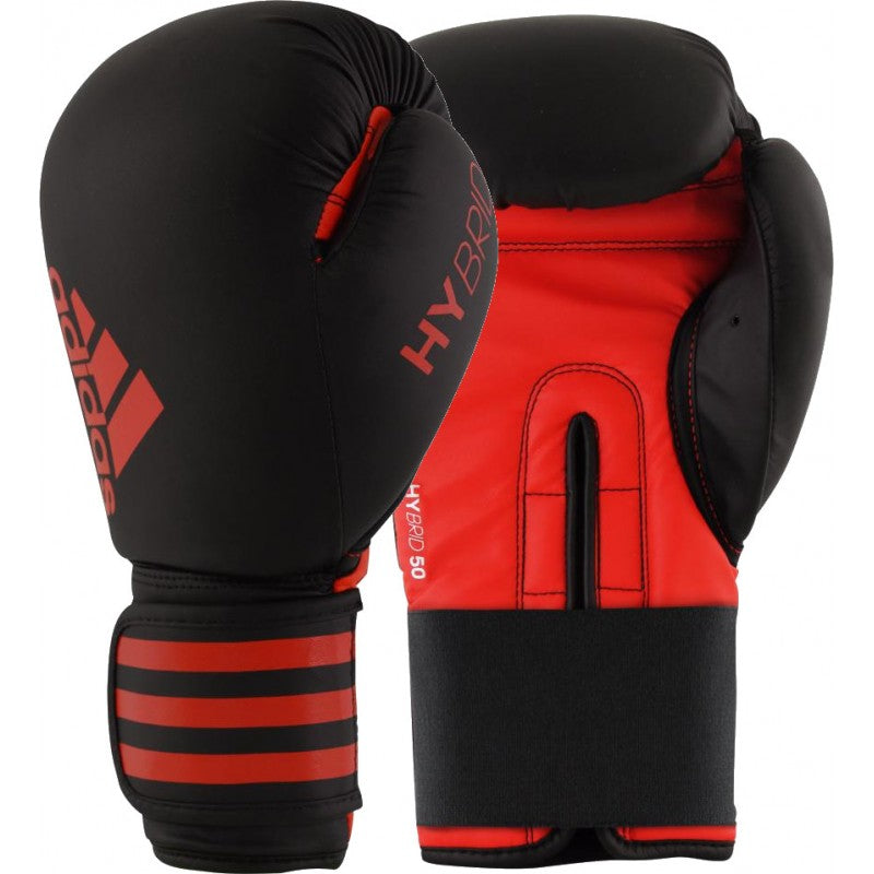 Gants de Boxe Adidas Hybrid 50 - Noir/Rouge