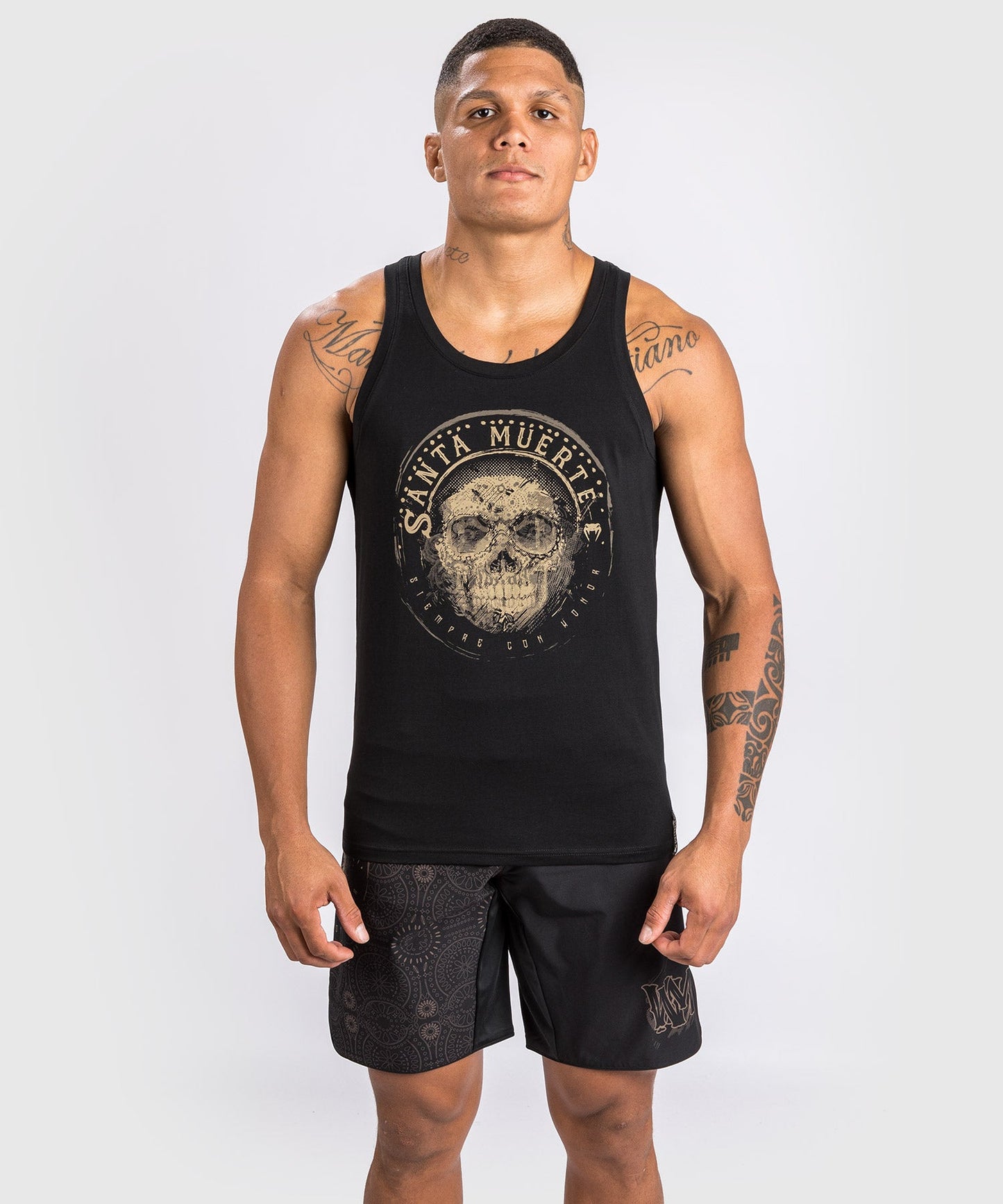 Santa Muerte Dark Side Venum tank top - Black/Brown