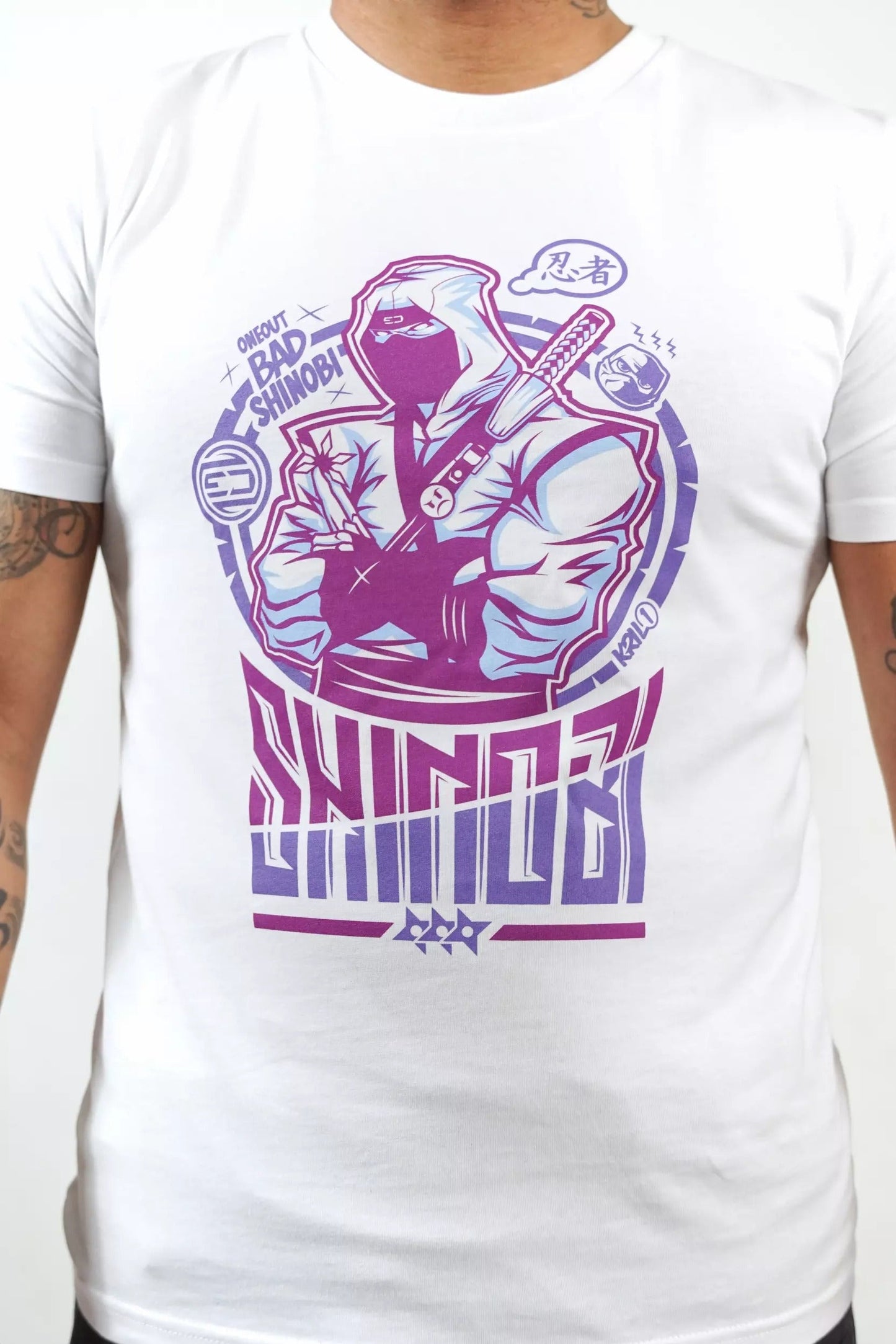Oneout Bad Shinobi Camiseta de Entrenamiento - Blanco