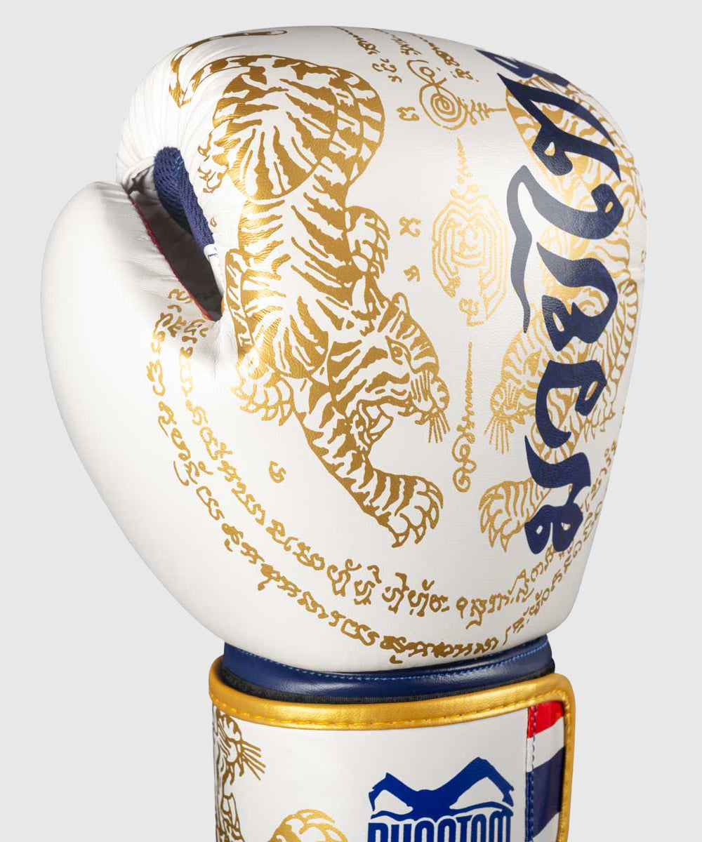 Phantom Athletics Muay Thai Limited Edition Boxing Gloves - White/Gold