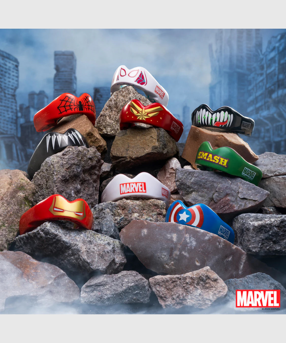 Safejawz Marvel Mundschutz - Weiß/Rot