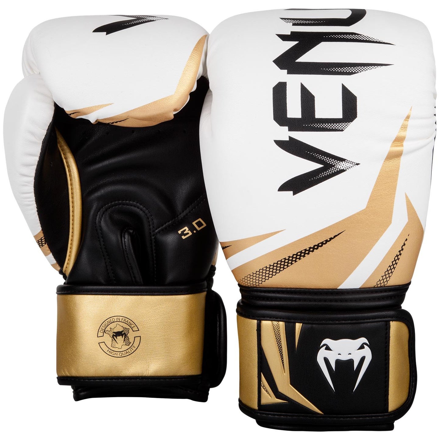 Gants de boxe Venum Challenger 3.0 – Blanc/Noir/Or
