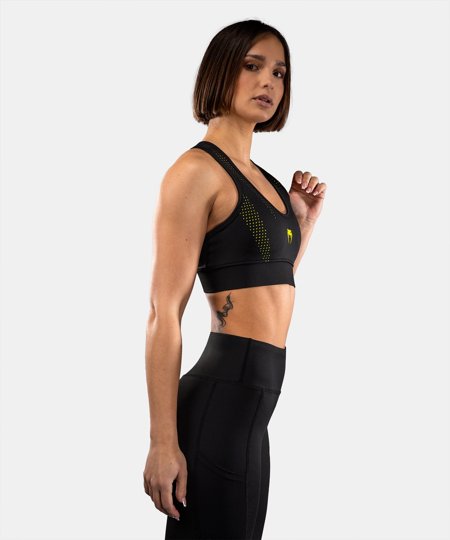 Venum Lazer Women's Sports Bra - Black/Yellow
