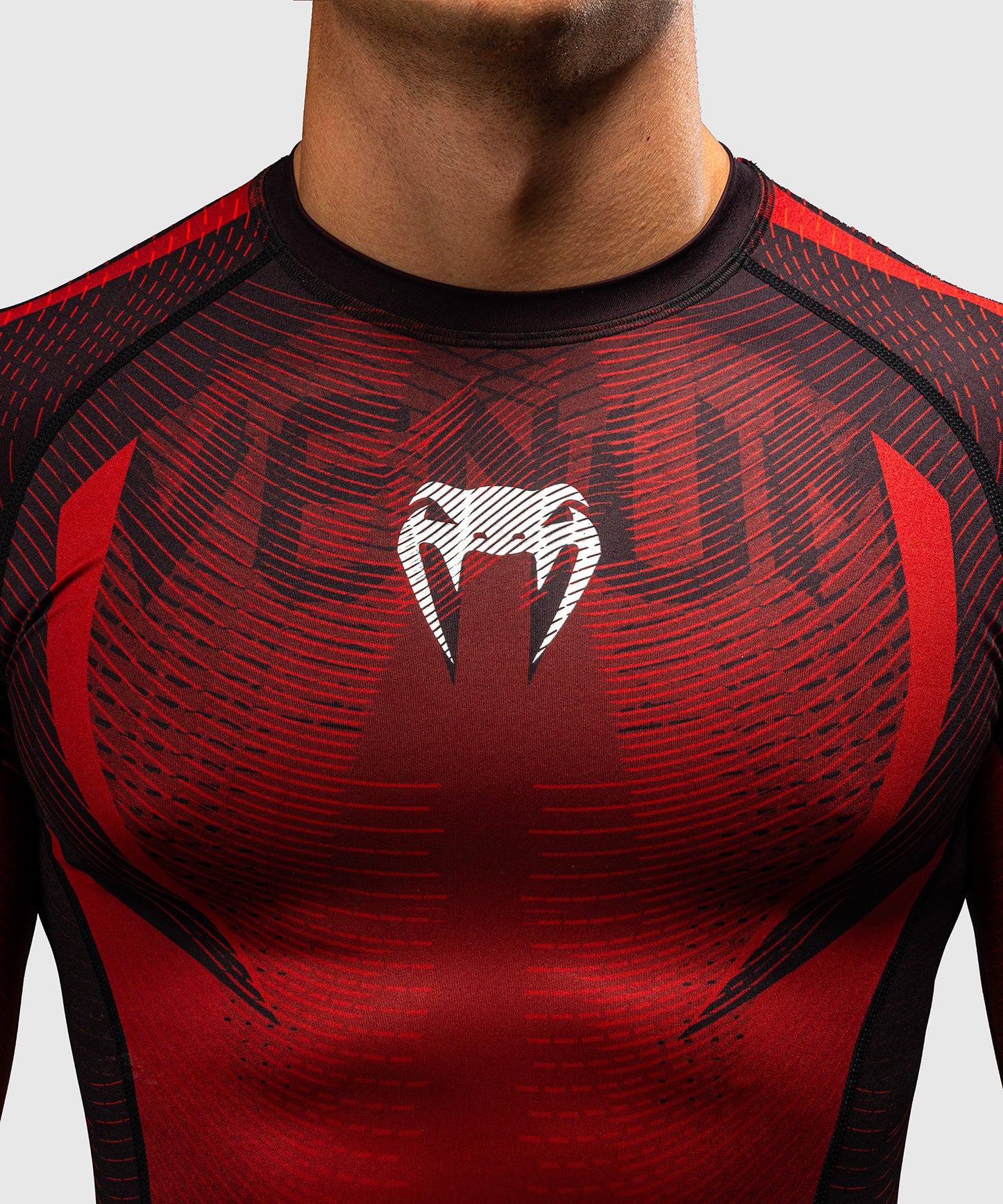 Rashguard à Manches Longues Venum Galactic 3.0 - Rouge/Argent