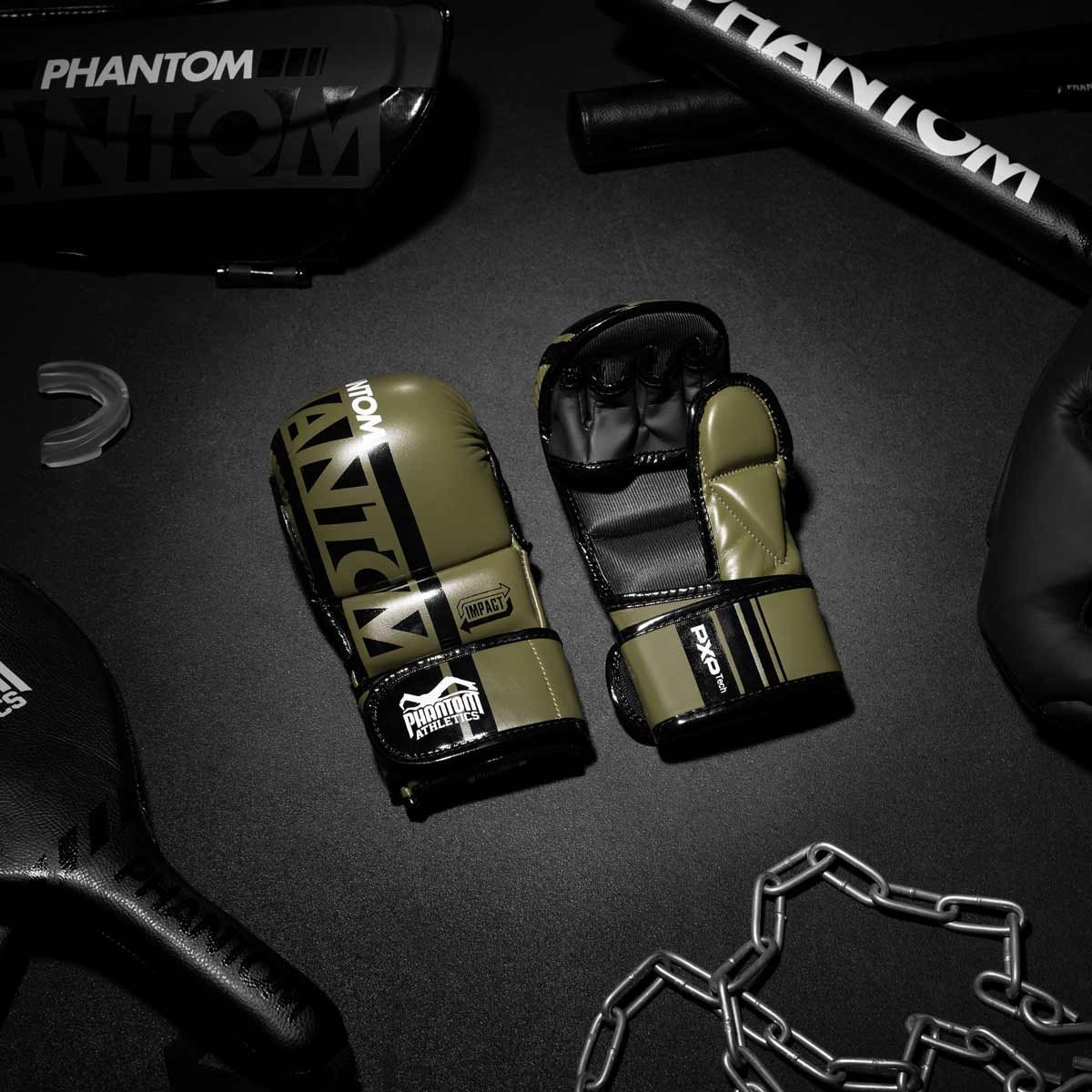 Gants de sparring MMA Apex Phantom Athletics - Kaki