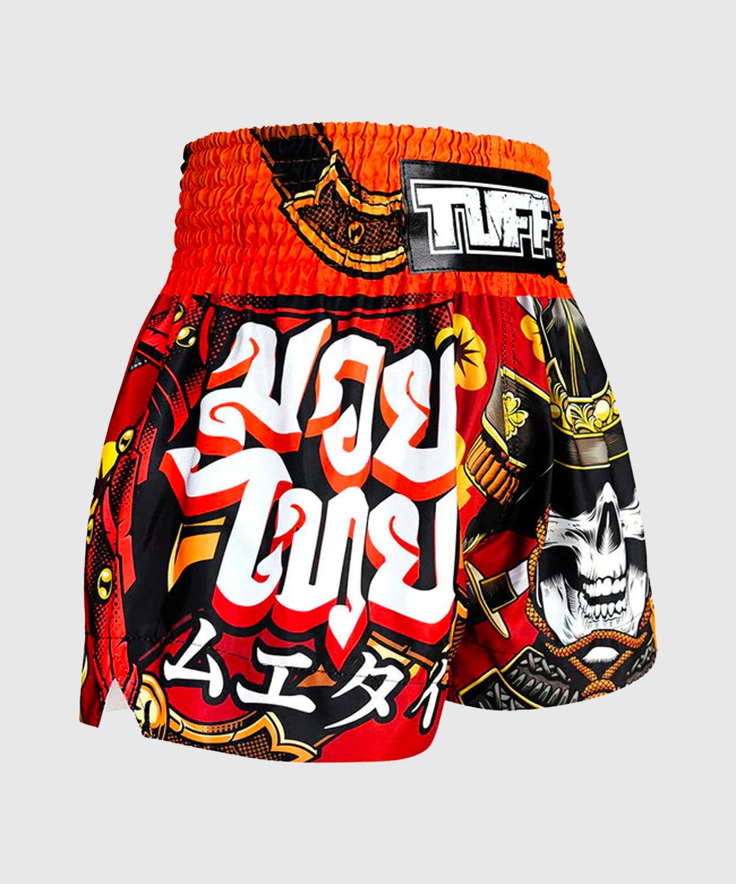 Short de Muay Thai Tuff Samurai Skull - Rouge
