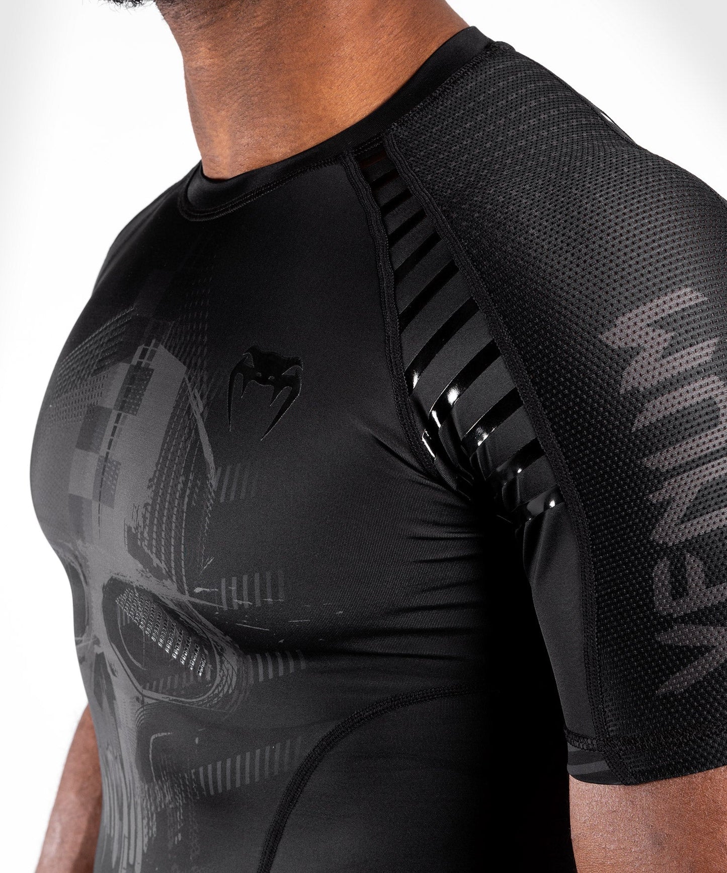 Venum Skull Compression T-Shirt - Short Sleeve - Black/Black