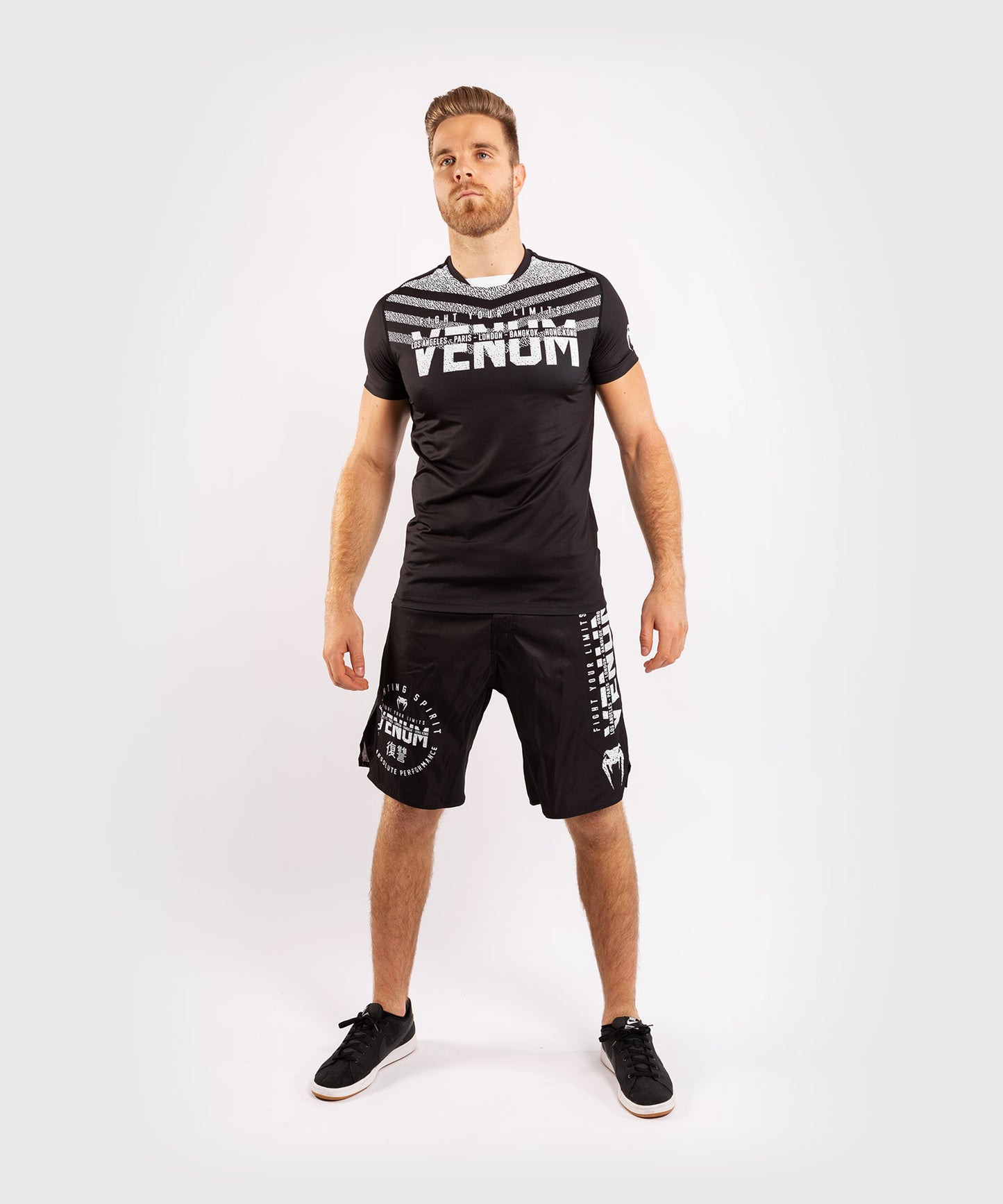 Fightshort Venum Signature - Noir/Blanc