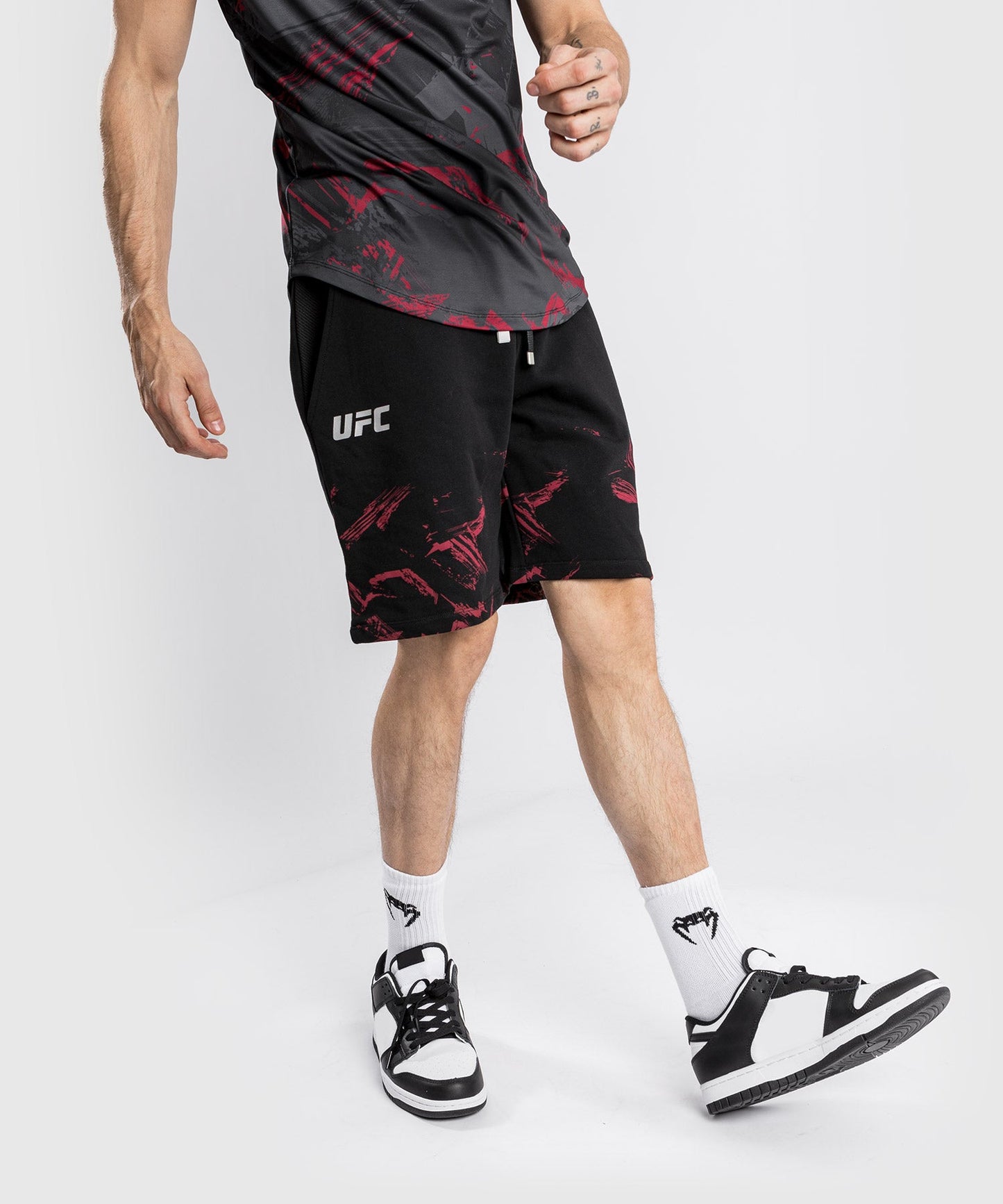UFC Venum Authentic Fight Week 2.0 Cotton Shorts - Black/Red