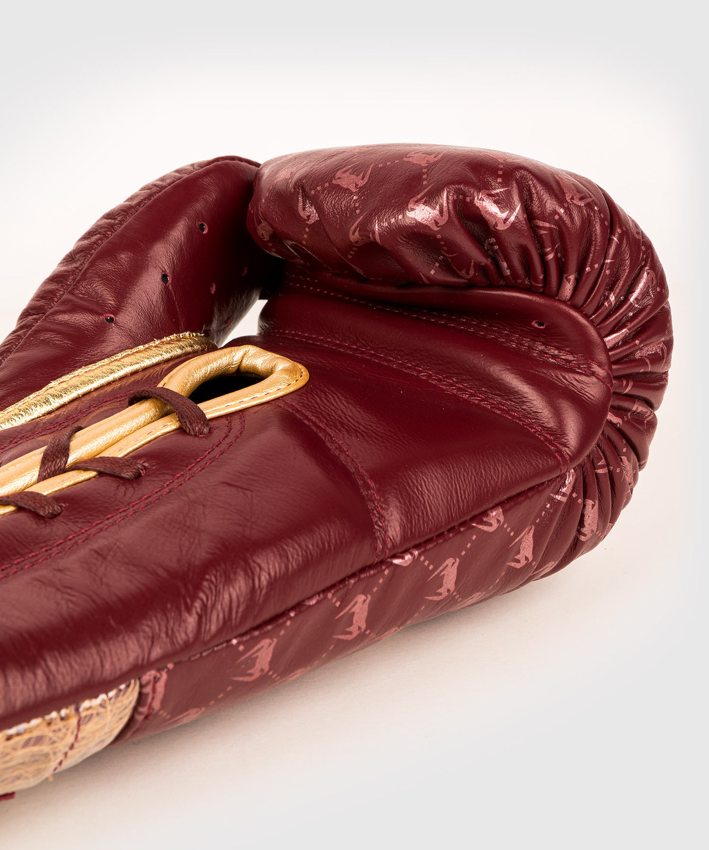 Gants de Boxe Pro avec Lacets Venum Coco Monogram - Rouge Grenat