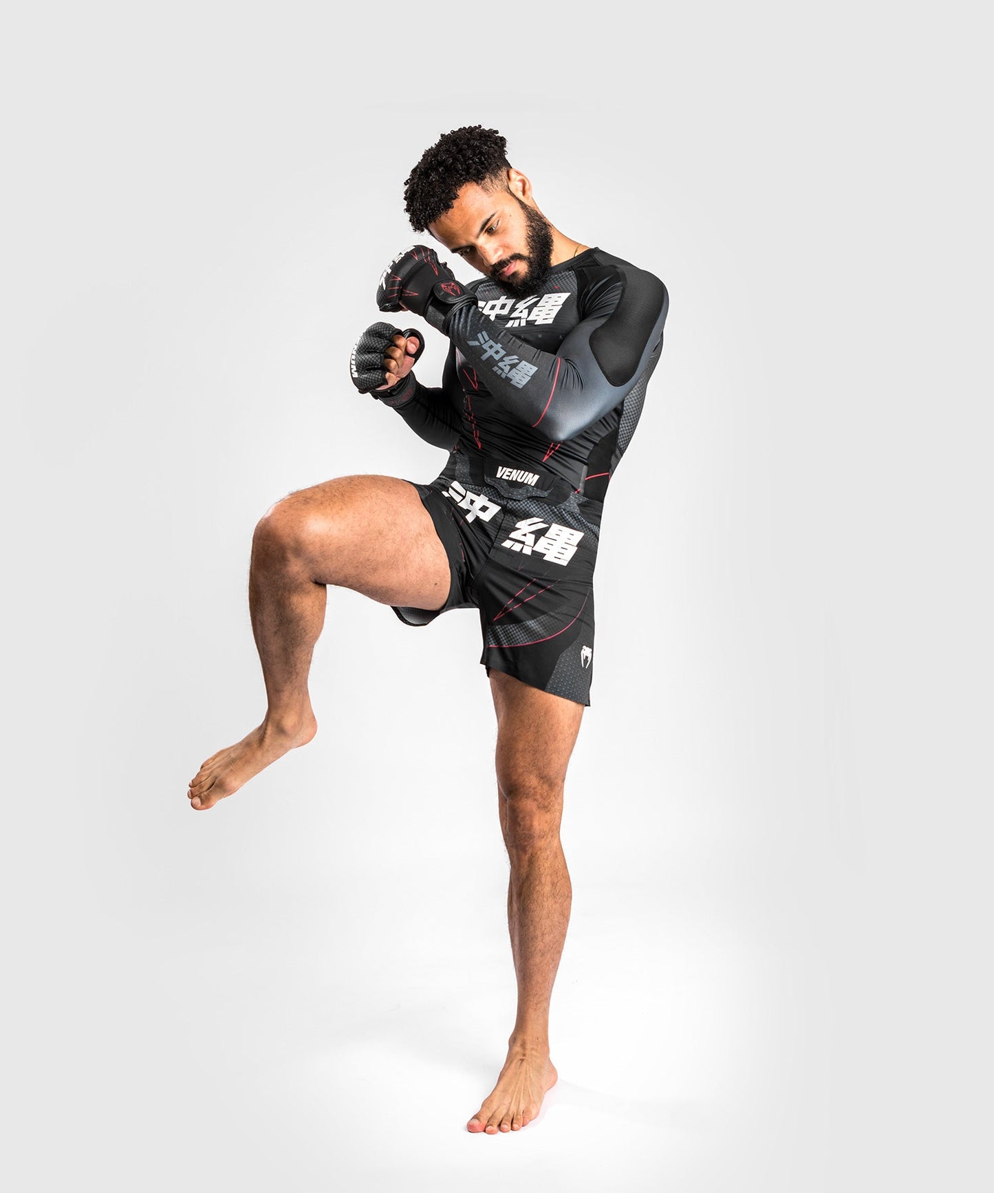 Rashguard Venum Okinawa 3.0- Long Sleeve - Black/Red