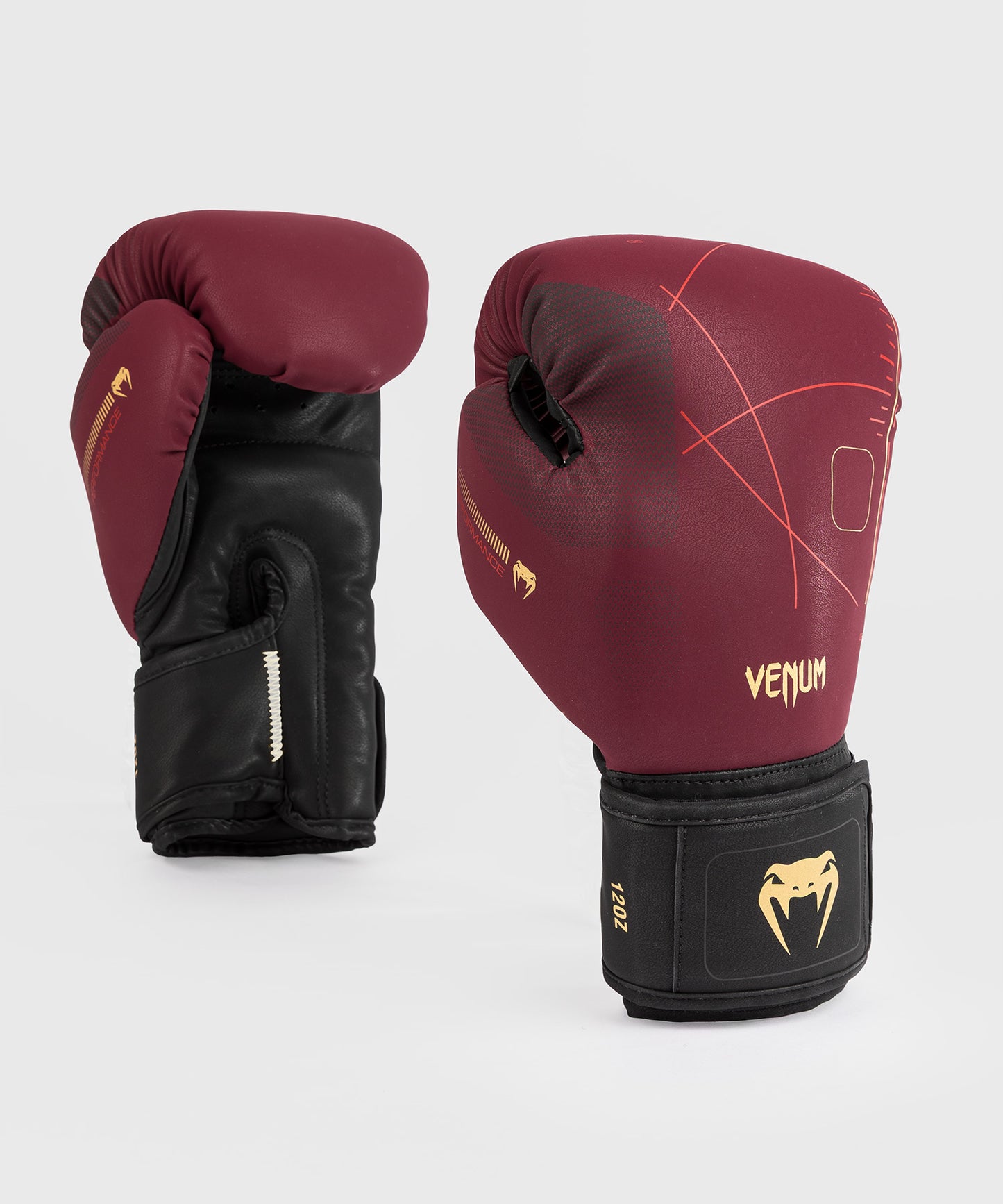Venum Tactical XT Boxing Gloves - Black/Burgundy/Gold