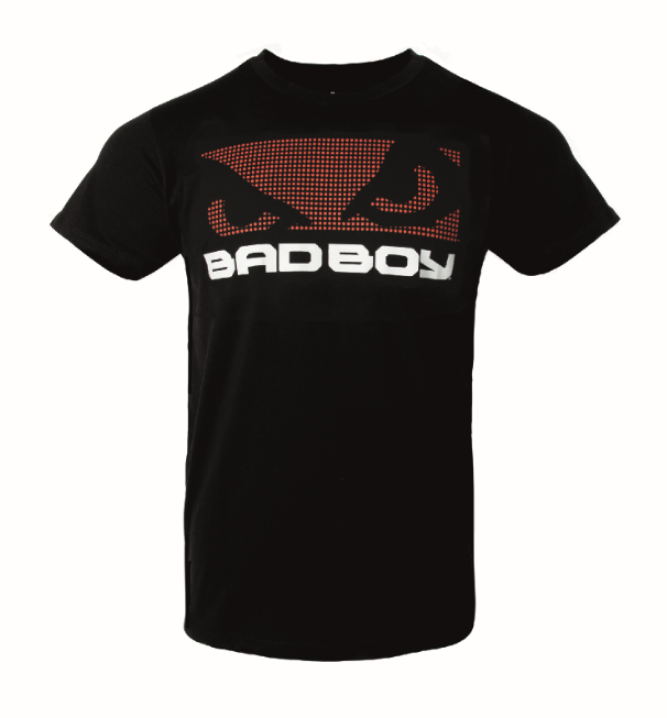 T-shirt Texturé Bad Boy - Noir/Rouge