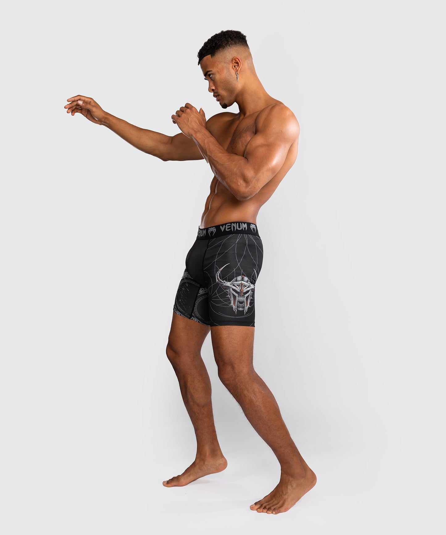 Short de compression pour Hommes Venum Gladiator 5.0 - Noir/Argent