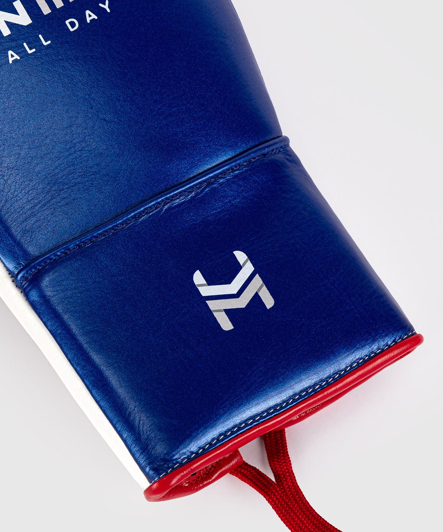 Hit N Move All Day® Pro Agility Lace-up Boxing Gloves - Blue/White/Red