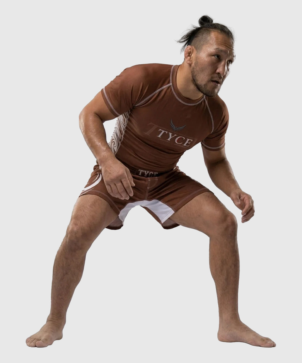Rashguard TYCE CULTURE OF WAR Gengis Khan - Marron