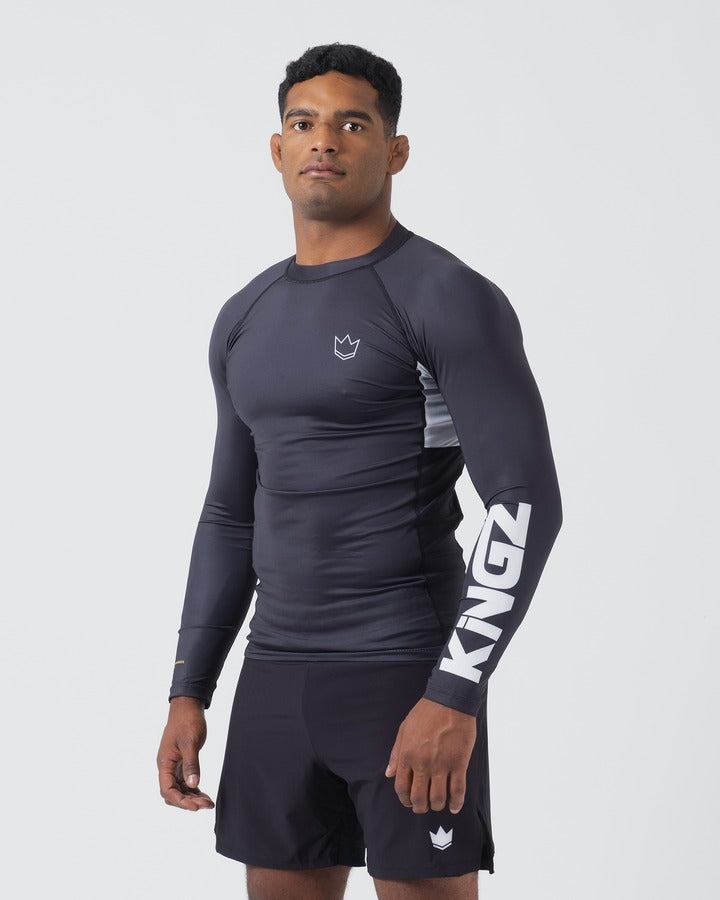 Rashguard À Manches Longues Kingz Ranked Performance V2 - Noir