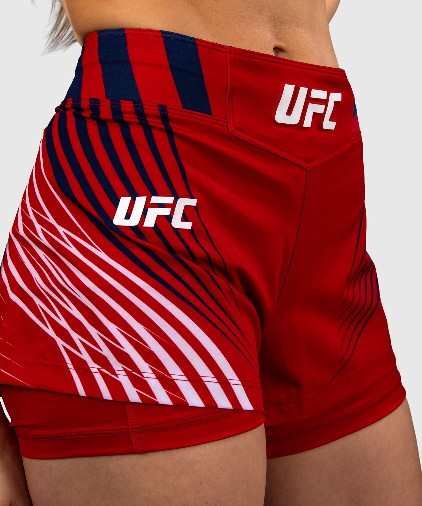 Women's Official UFC Freedom 250 by Venum Red Authentic Fight Night Fight Short