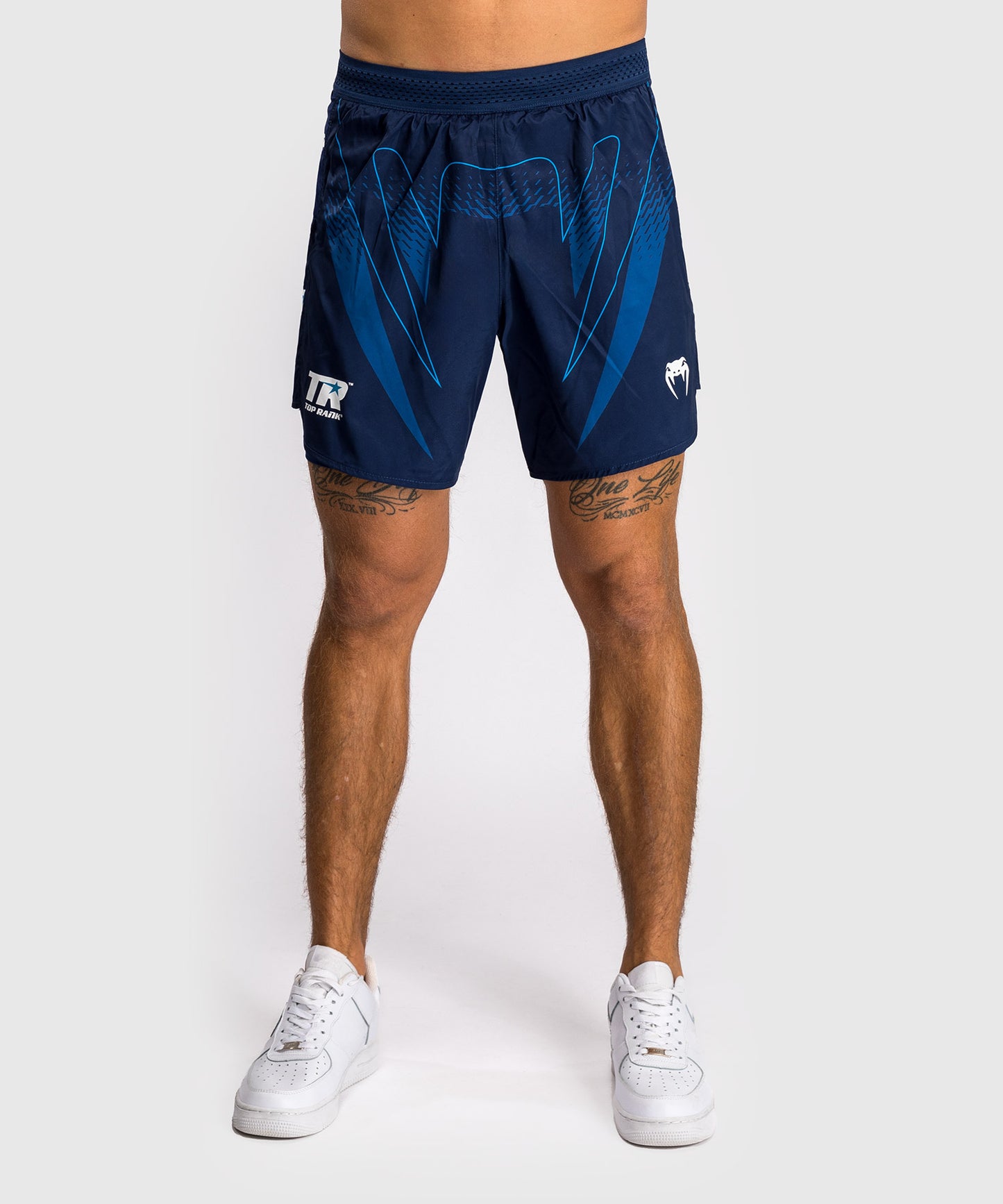 Short d'entraînement Venum x Top Rank Original pour Hommes - Bleu Marine