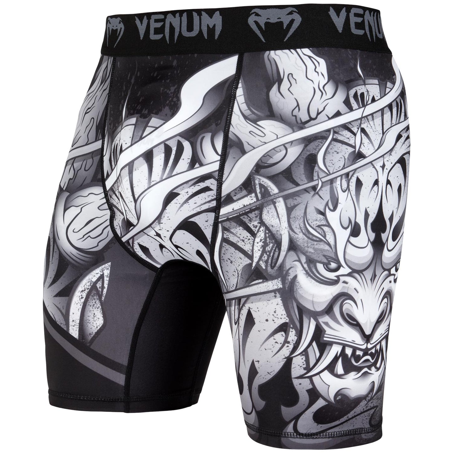 Short de compression Venum Devil - Blanc/Noir