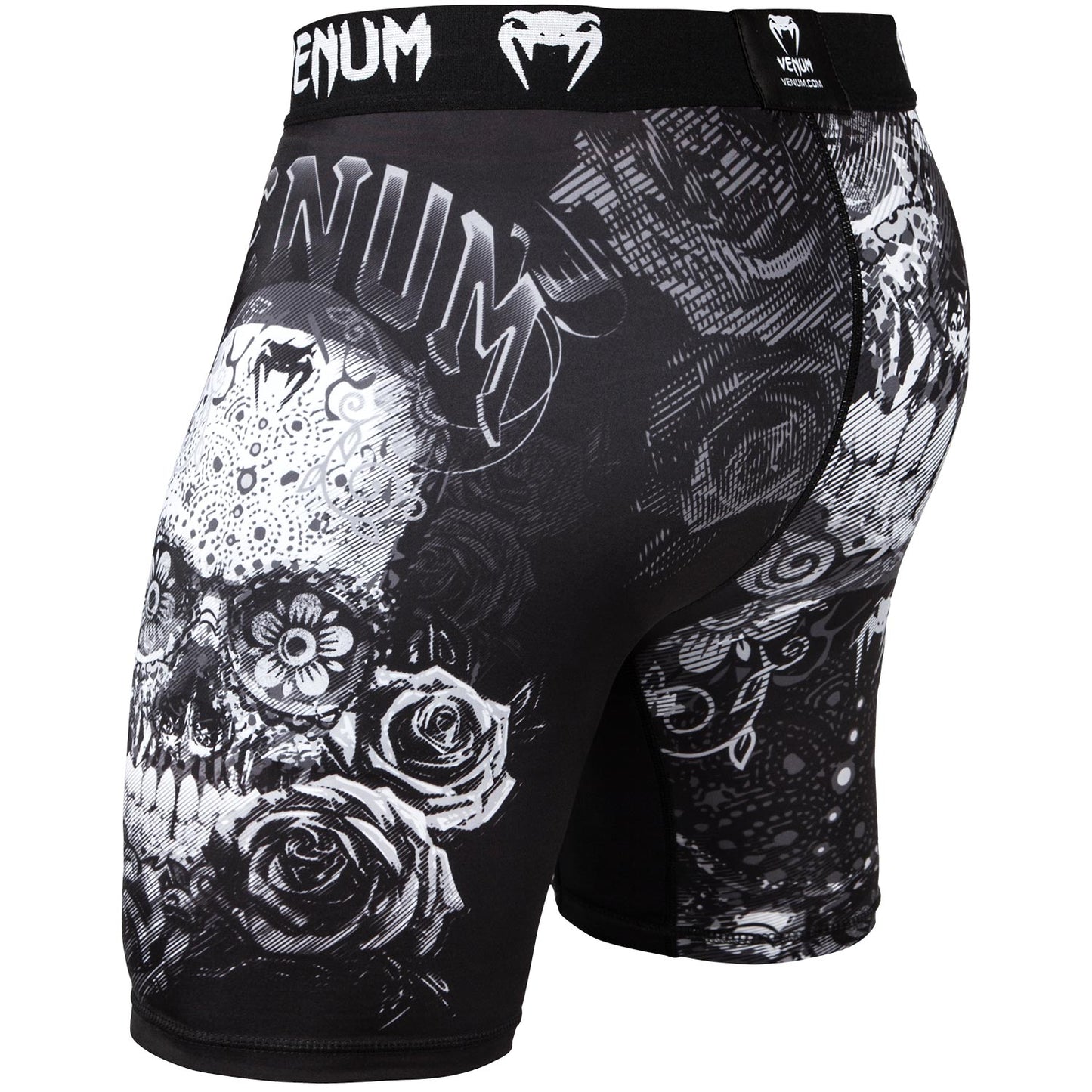 Venum Santa Muerte 3.0 Compression Shorts - Black/White