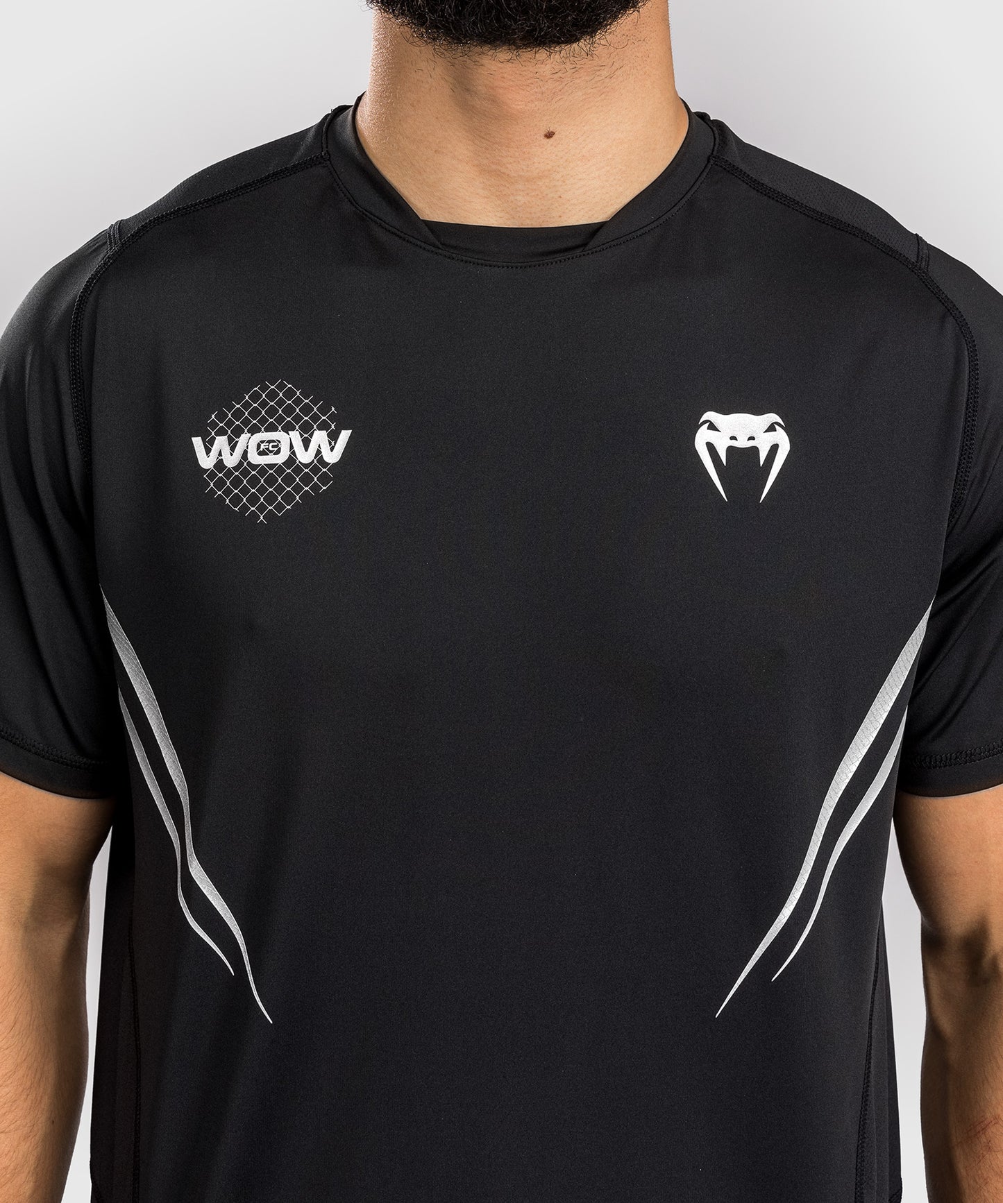Venum x WOW FC Dry-Tech T-Shirt - Schwarz/Grau